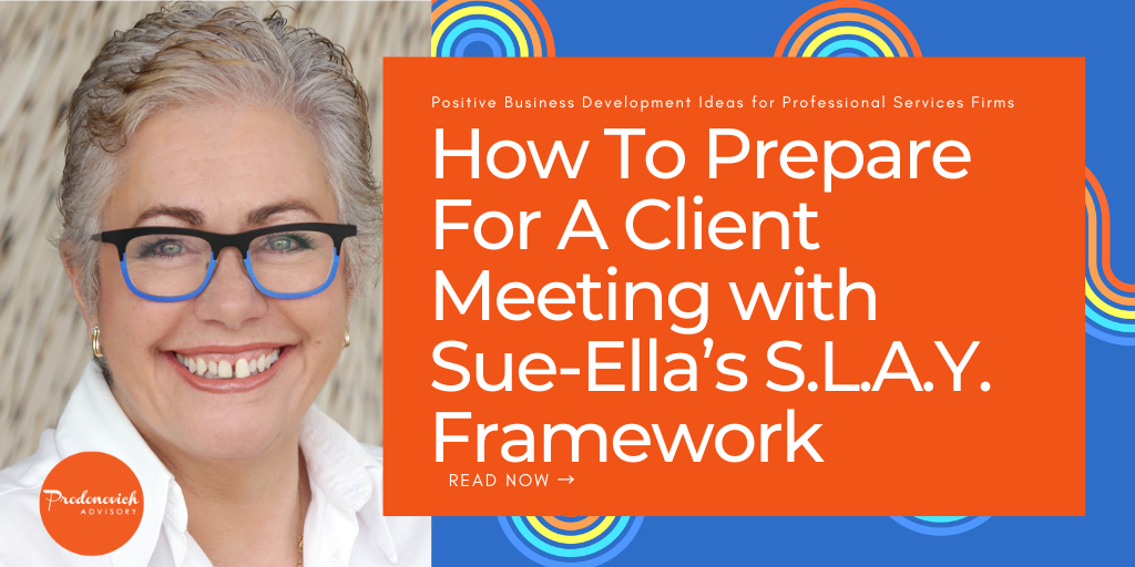 How To Prepare For a Client Meeting: Sue-Ella's S.L.A.Y. Meeting Tool
