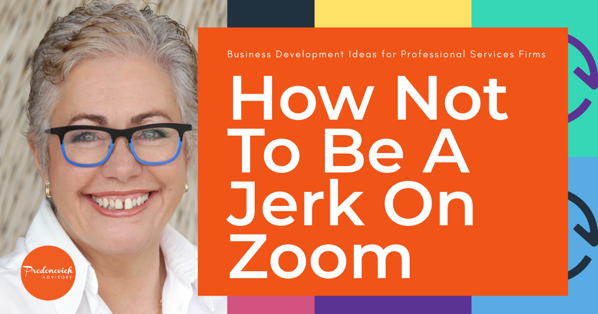 How Not to be a Jerk on Zoom: Video Meeting Etiquette for Lawyers, Accountants and Professionals. 