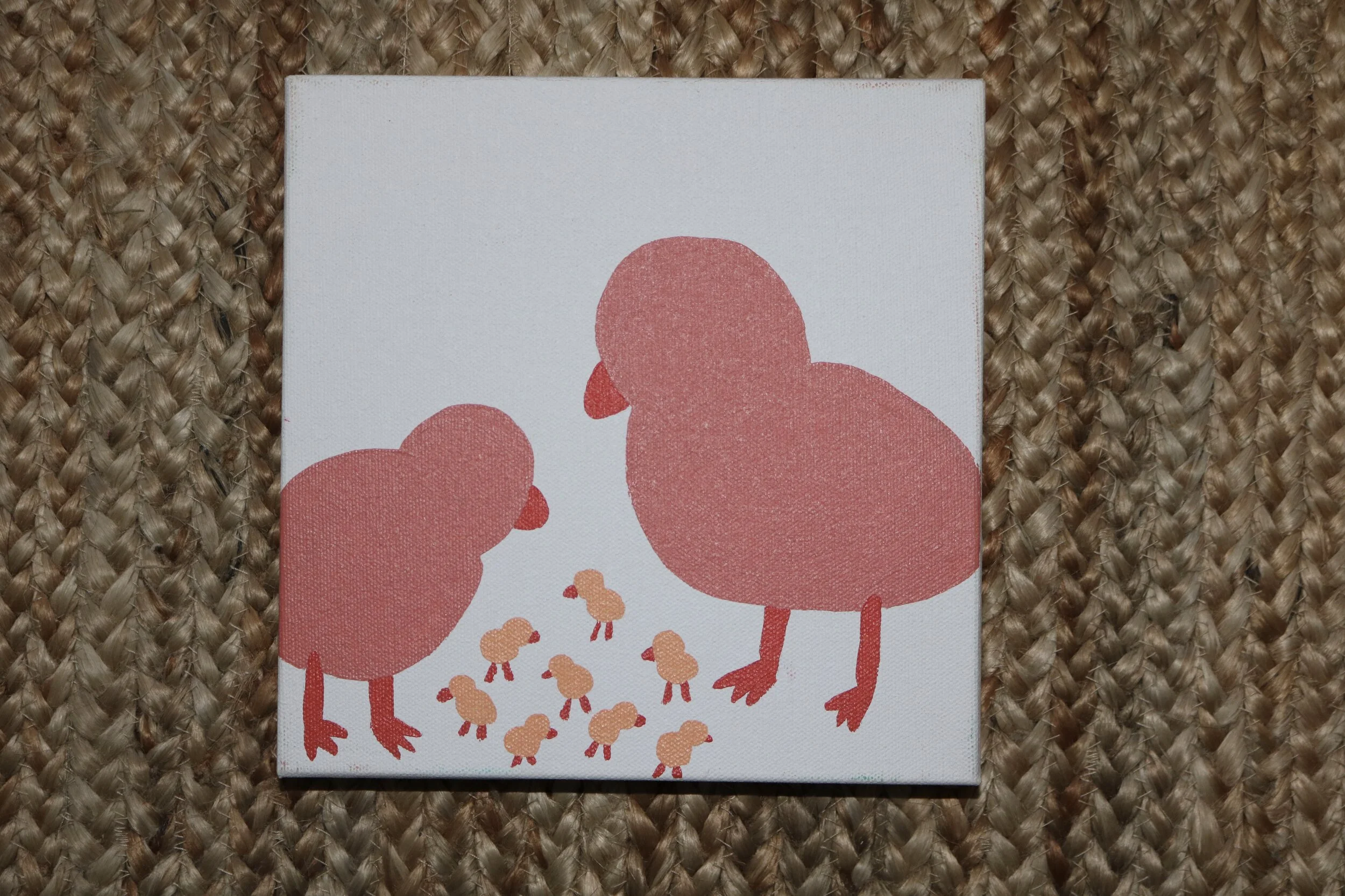 CHICKS - HAND PAINTED ART