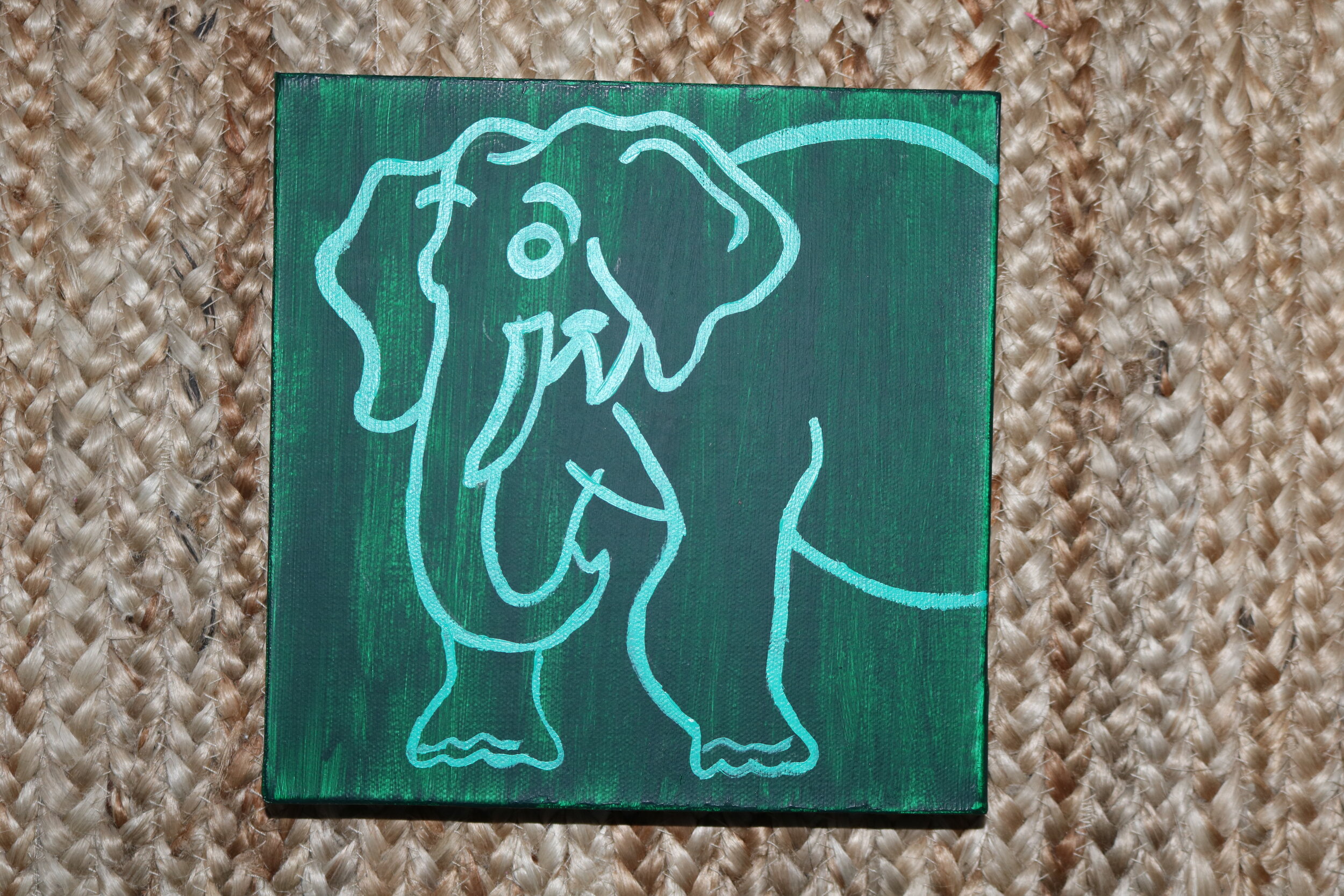 ELEPHANT - HAND PAINTED ART