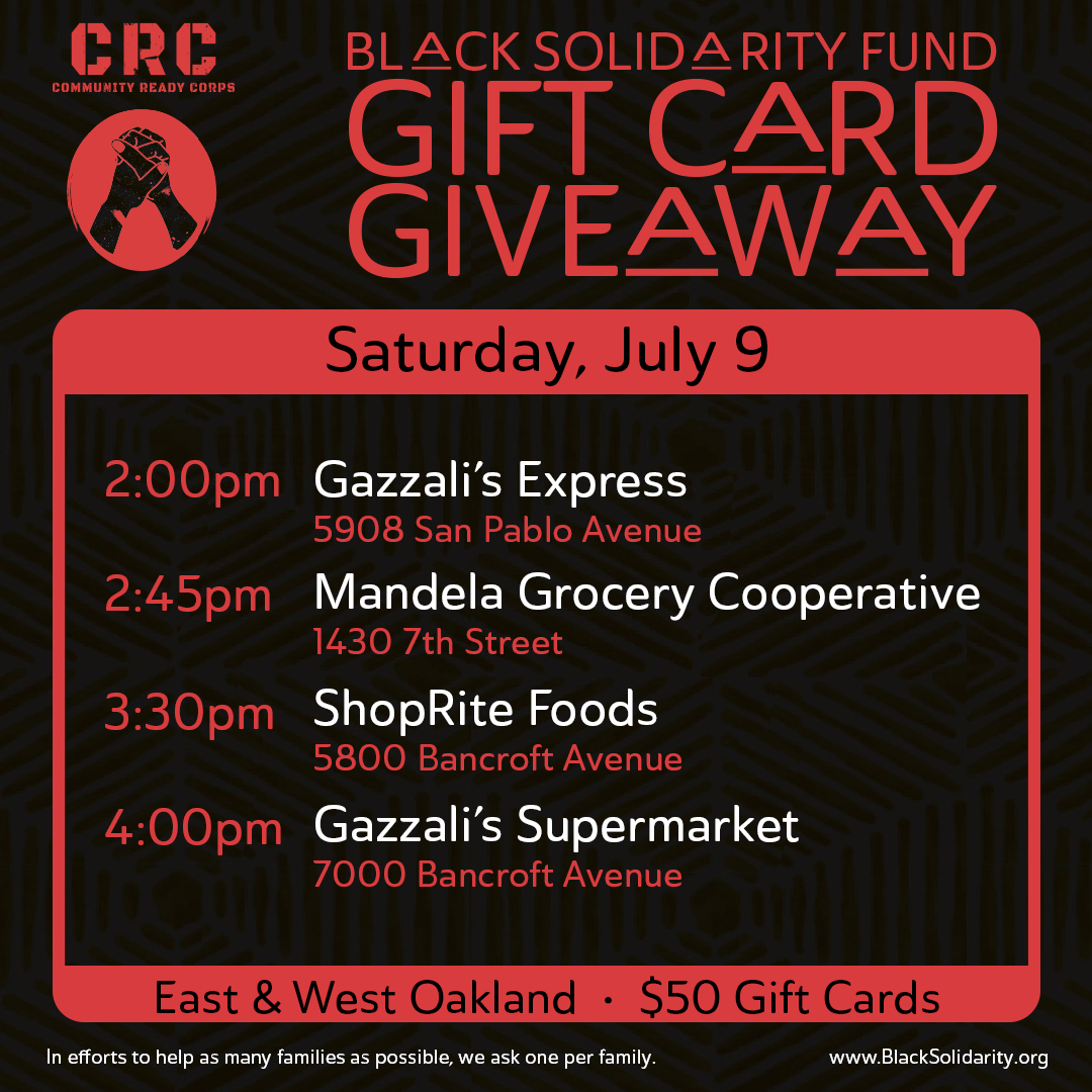 Black Solidarity Gift Card &amp; Produce/PPE Giveaway!