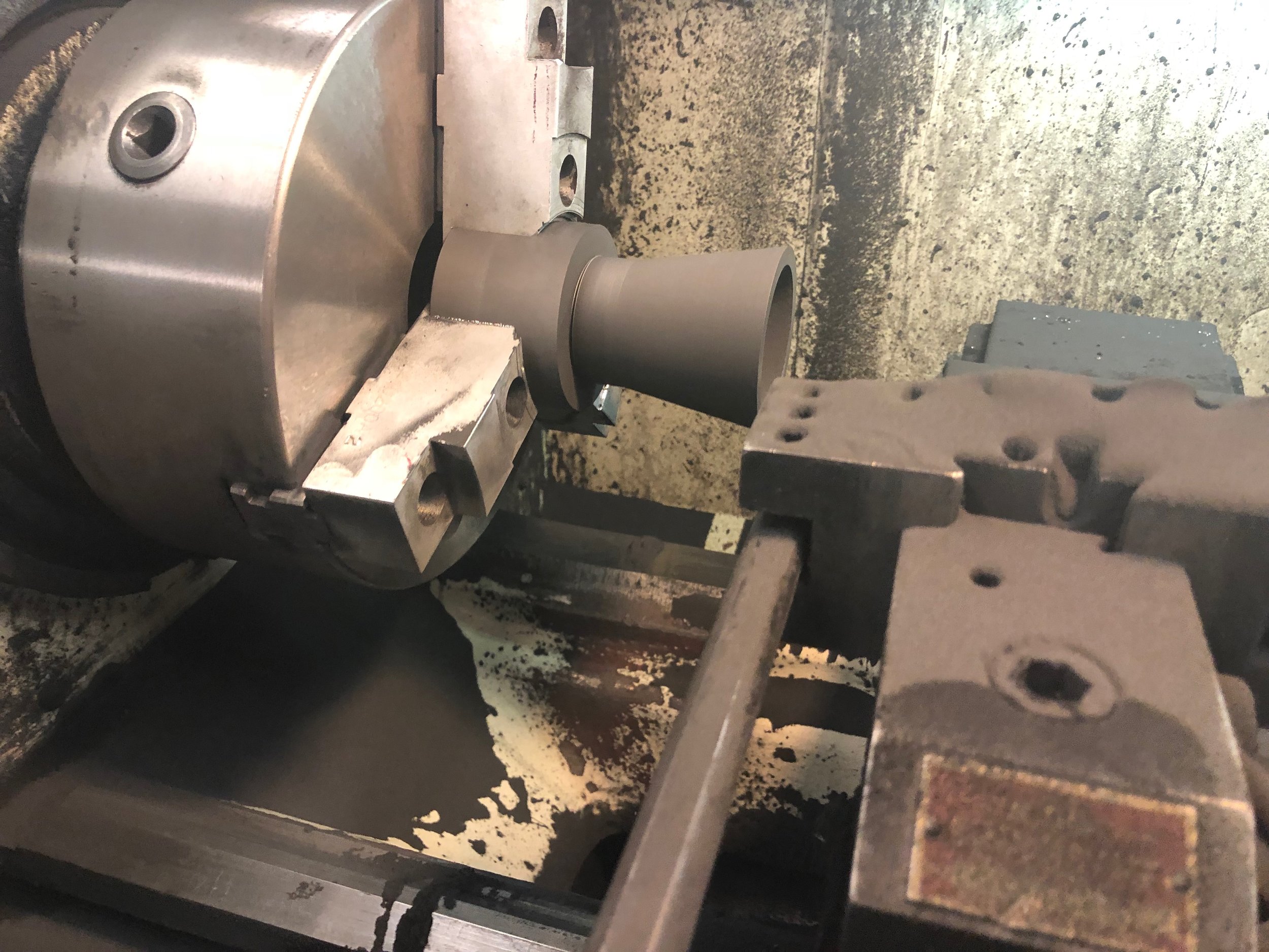 Graphite Nozzle on Lathe