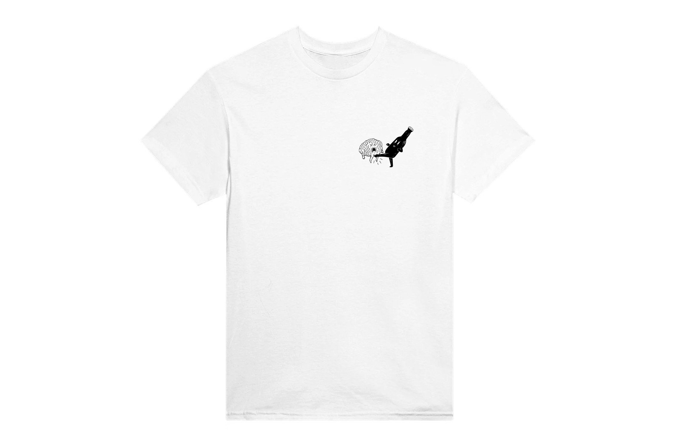 Stop Thinking Start Thinking - Small Corner Graphic Tee.jpg