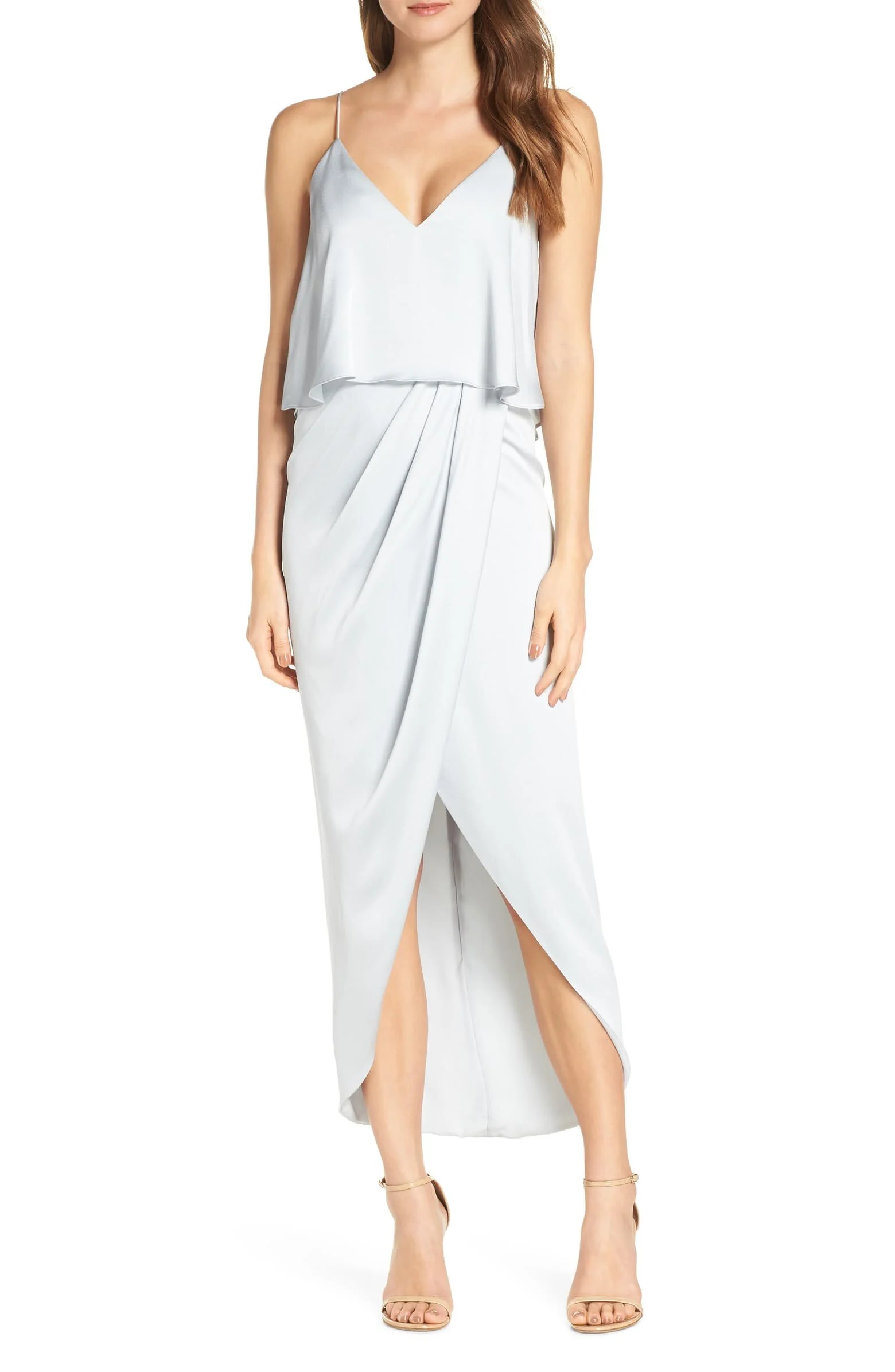 Shona Joy Luxe Frill Tulip Hem Maxi Dress