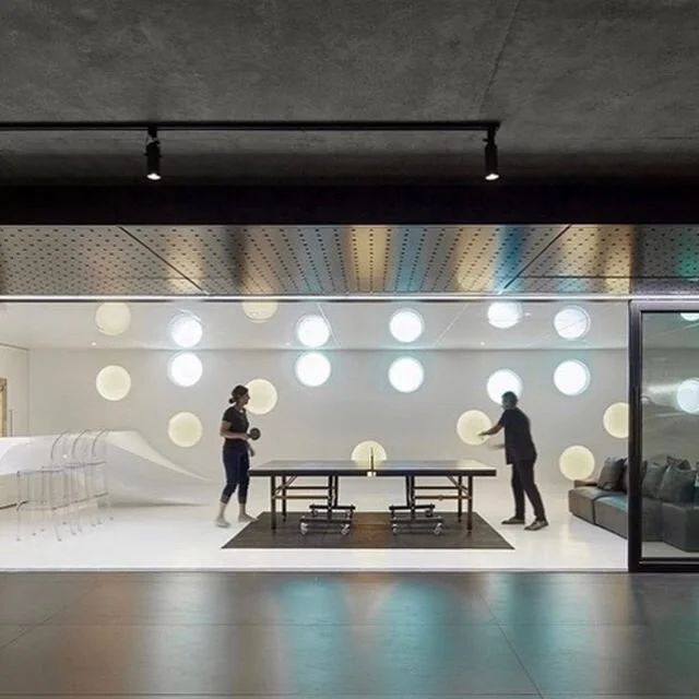 Basement with a difference. Project we completed with portholes through to the beautiful pool 
@formatgroup @teschelectricsptyltd #elwood #luxurydesign #architecturephotography #portholes #lightingdesign #design #interiorsforyou #tabletennis #basemen