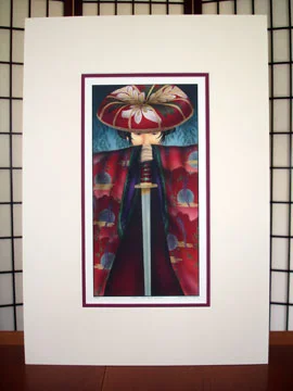 Small double matte print of Kimono Seasons “Natsu: Listening for Balance”.