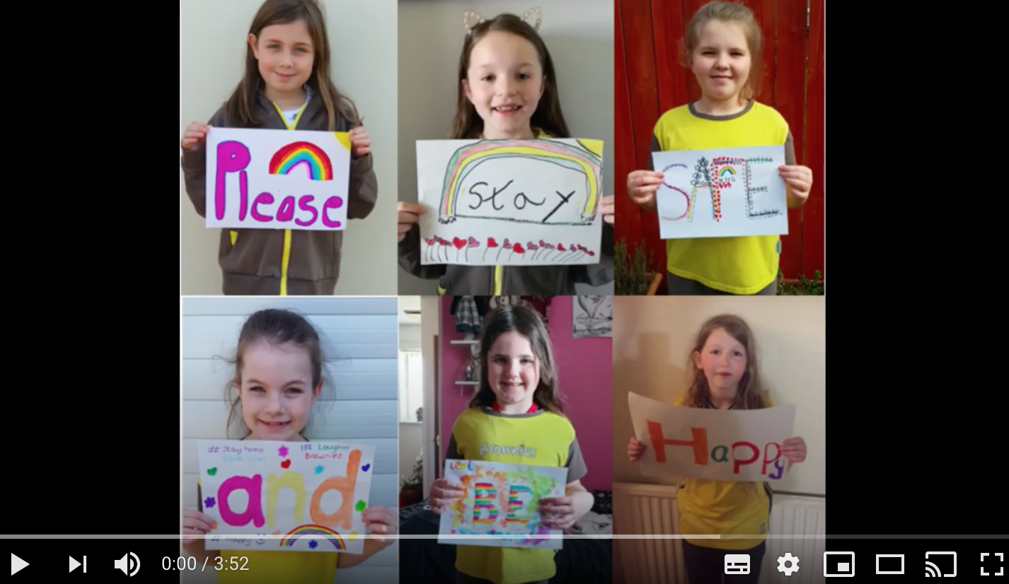 A video created by 1st Loughor Brownies to share some happiness during Covid-19.
