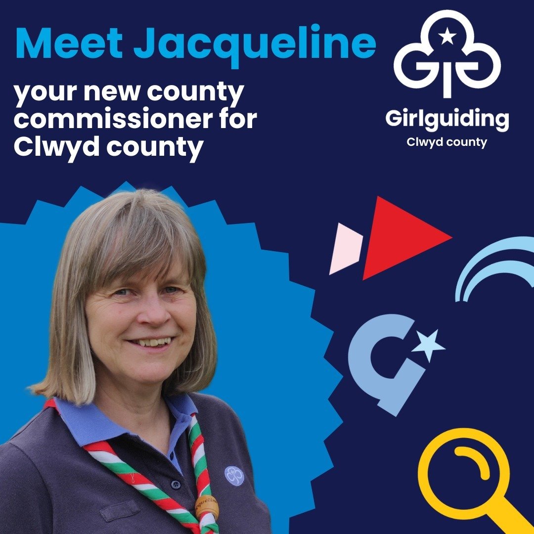 👋 Meet Jacqueline your new county commissioner county for Girlguiding Clwyd county. 

Llongyfarchiadau on your new role from Girlguiding Cymru. 

Jacqueline said &quot;I am looking forward to meeting more people in the county and hoping to get a goo