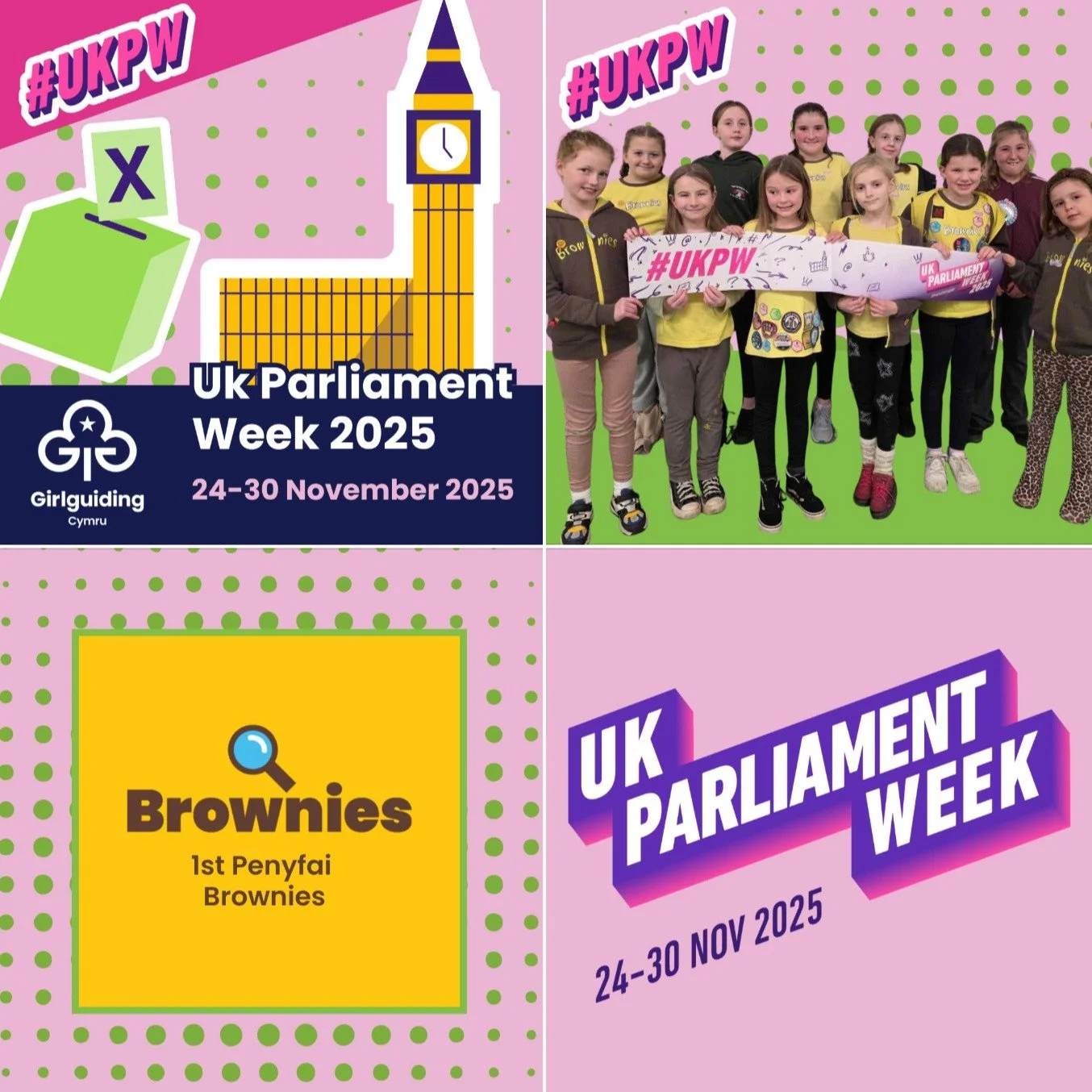 📣 It&rsquo;s UK Parliament Week 2025!
Our amazing 1st Penyfai Brownies took part this week by diving into discussions, debates and even casting their own votes on a topic they feel strongly about - the use of mobile phones in schools! 📱📚
They show