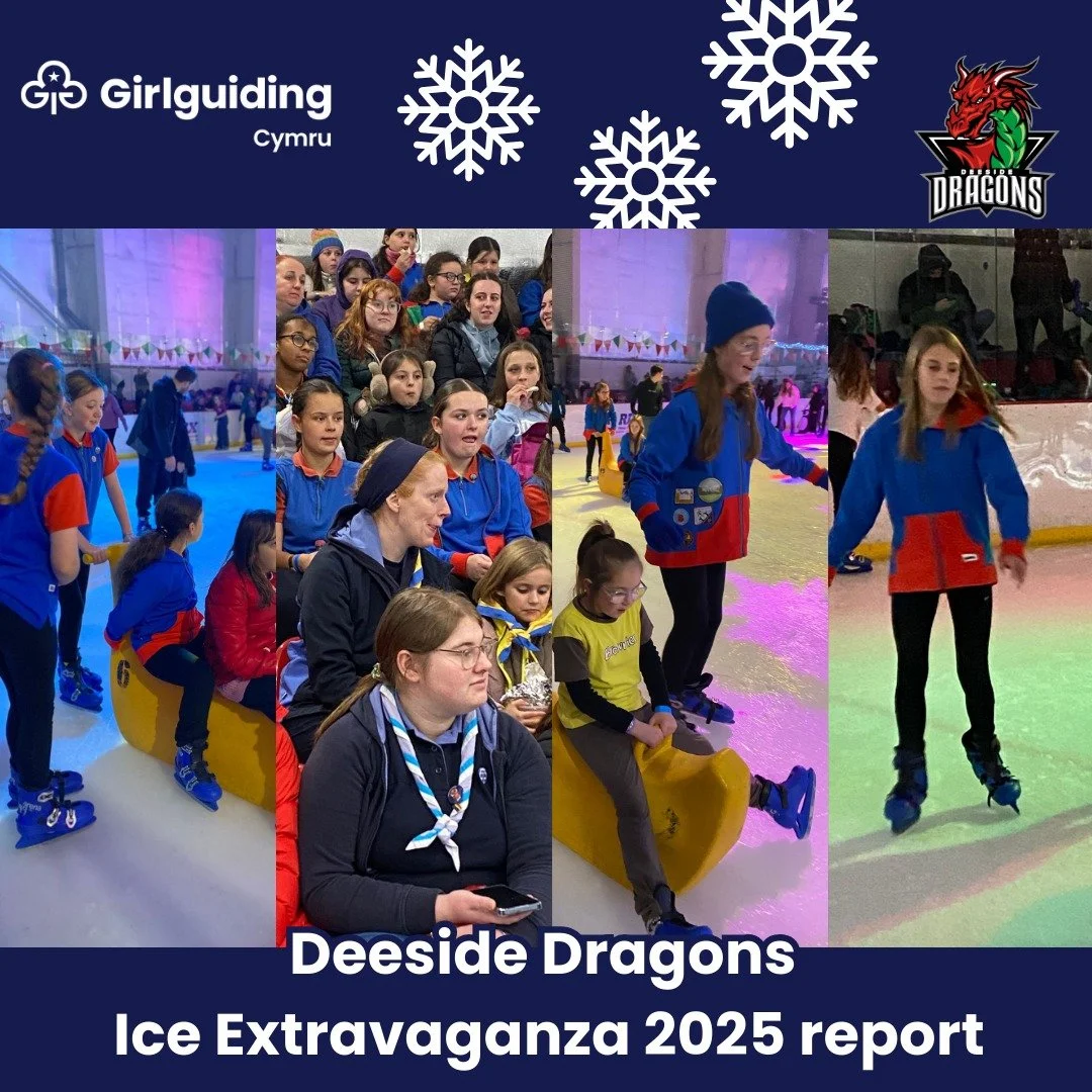 🥅 Girlguiding Cymru members from across Wales enjoyed an unforgettable day of ice skating and hockey action at Deeside Leisure Centre &amp; Ice Arena on Sunday 30 November 2025, thanks to a special event delivered in partnership with the Deeside Dra