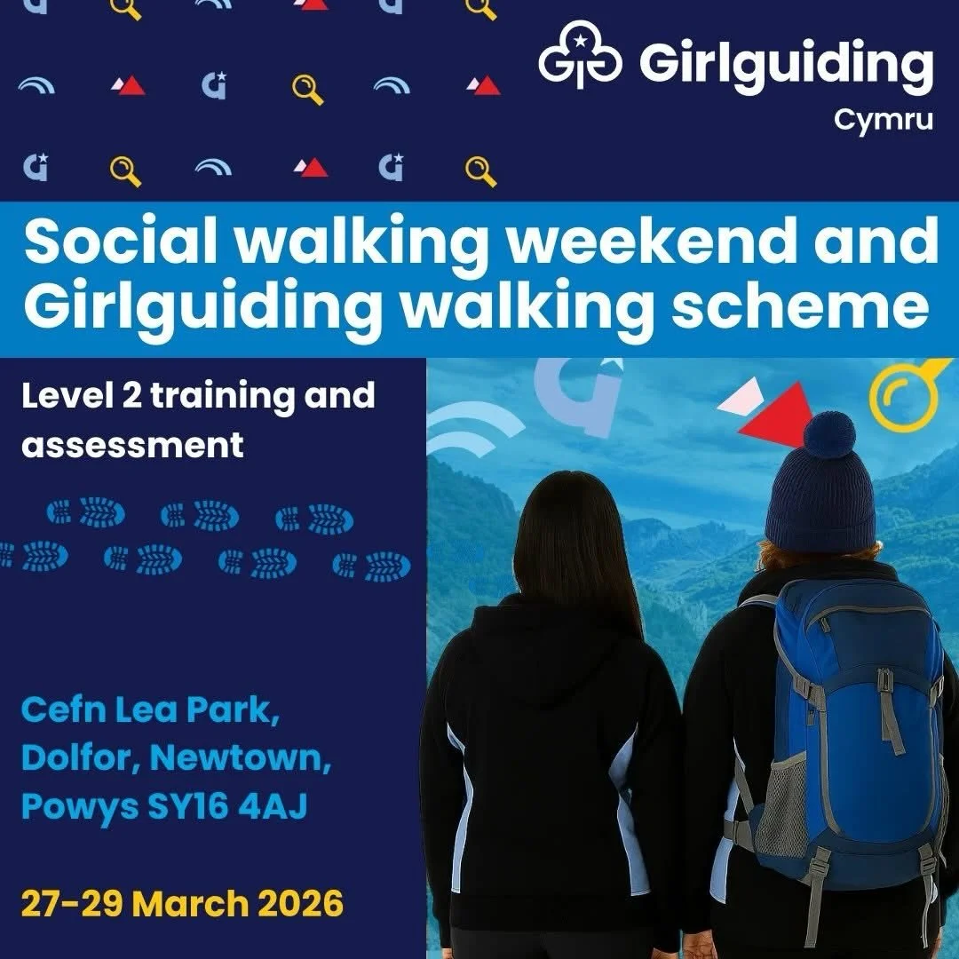 🌄 Step into adventure with Girlguiding Cymru! 🌿

Join us for our Social Walking Weekend &amp; Girlguiding Walking Scheme training at Cefn Lea Park, Dolfor, Newtown, Powys (SY16 4AJ) from 27&ndash;29 March 2026 🗓️

Whether you&rsquo;re taking your 