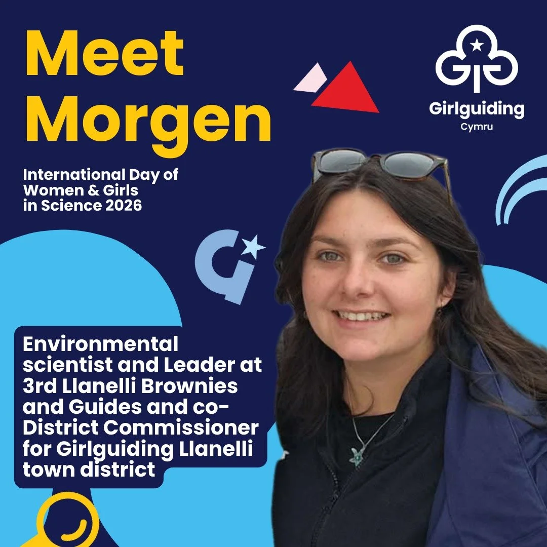 🌍🔬 International Day of Women &amp; Girls in Science 2026 🔬🌍

Meet Morgen, Environmental Scientist, Leader at 3rd Llanelli Brownies &amp; Guides, and co-District Commissioner for Girlguiding Llanelli Town District 💙
From studying Marine Biology 