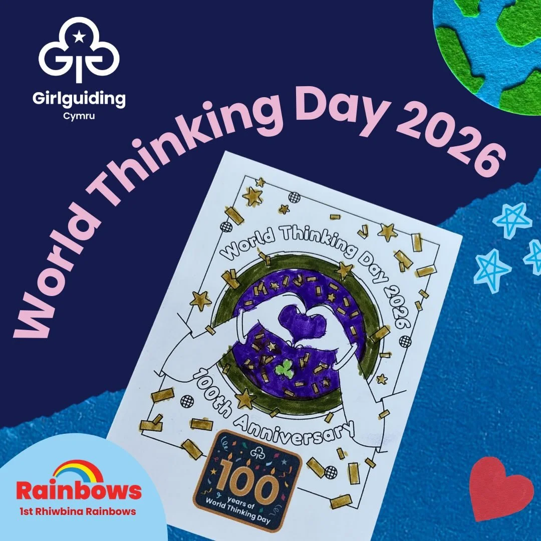 A big thank you to the Rainbows and leaders at 1st Rhiwbina Rainbows for the lovely card they sent to our Chief commissioner Kathy to mark 100 years of World Thinking Day! 💙🌍

Kathy said &ldquo;It was such a thoughtful surprise and a wonderful way 