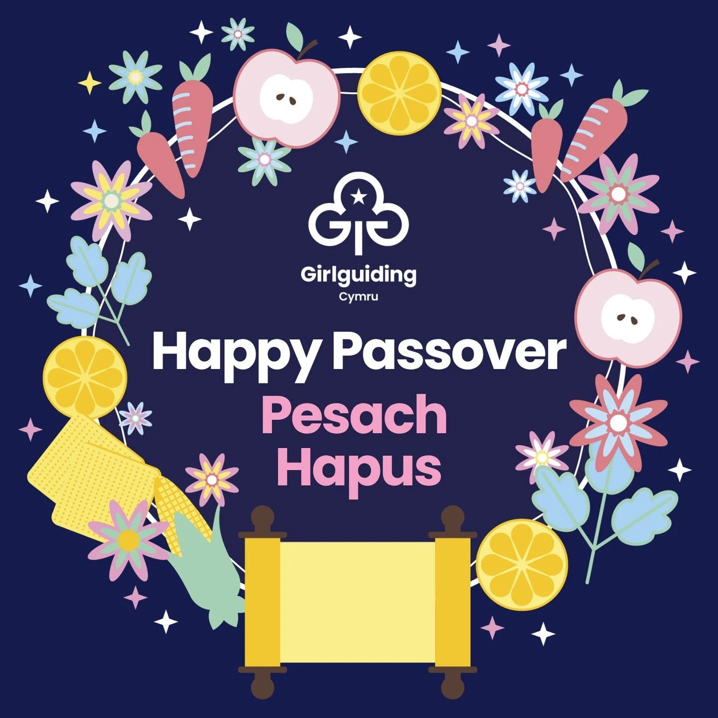 ✡️ Happy Passover to all the Girlguiding Cymru members celebrating! We hope you have a wonderful time celebrating this special holiday with your family and friends. May your Seder be filled with good food, good company, and good memories.

🫶 We wish