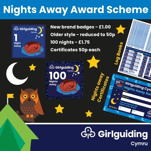 🌙✨ Nights Away &ndash; earn your badges, make memories! ✨🌙

Heading out on a camp, sleepover, or residential? Don&rsquo;t forget to record your adventure on your Nights Away Record Card!

Whether you&rsquo;re a Rainbow, Brownie, Guide, Ranger, Volu