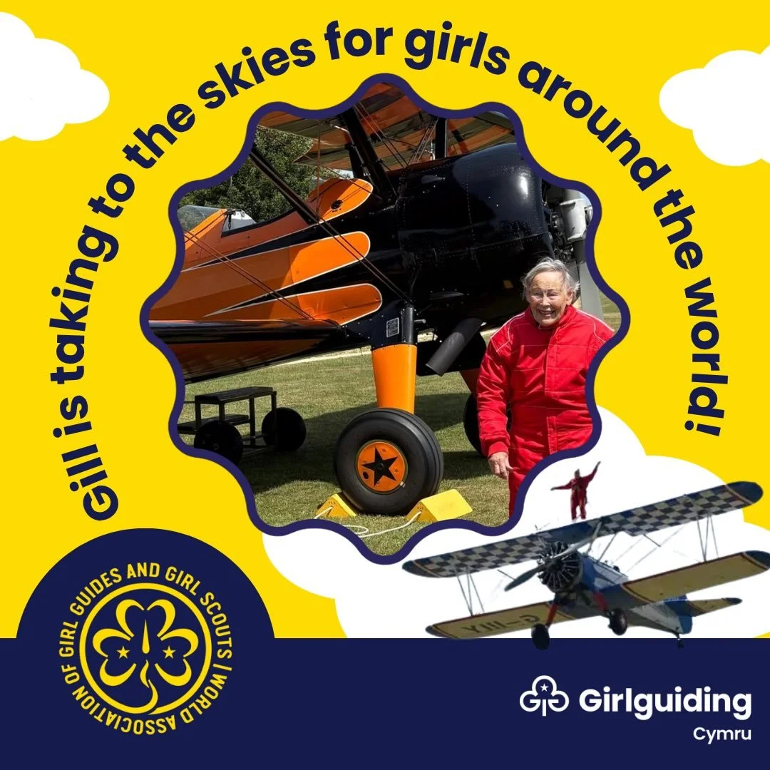 ✈️ On 11 June 2026, Gill Clay will take to the skies in a daring wing walk to raise funds for the World Association of Girl Guides and Girl Scouts. Gill lives in the Vale of Glamorgan and this is her second wing walk, at 88 years young.

Gill, the gr