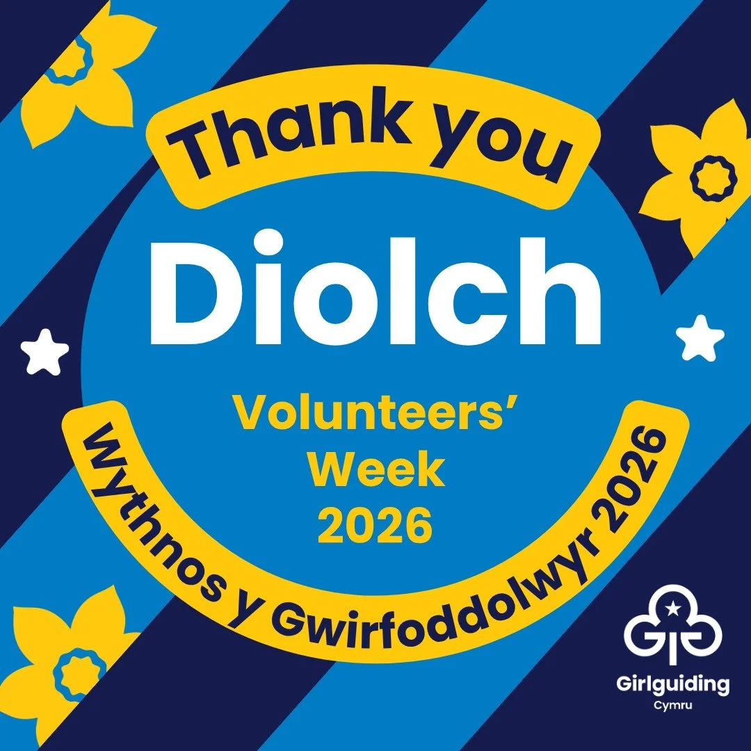 🌟 Volunteers' Week 2026 starts today! 🌟

We would like to say a big thank you to everyone who volunteers with Girlguiding Cymru.

Your support helps bring adventure, friendship, new skills and unforgettable experiences to girls and volunteers acros