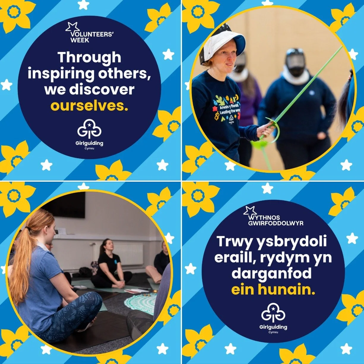✨ Through inspiring others, we discover ourselves.
Volunteering with Girlguiding Cymru is about more than making a difference to girls&rsquo; lives. It&rsquo;s a chance to grow your confidence, develop new skills and build lasting friendships.
This V