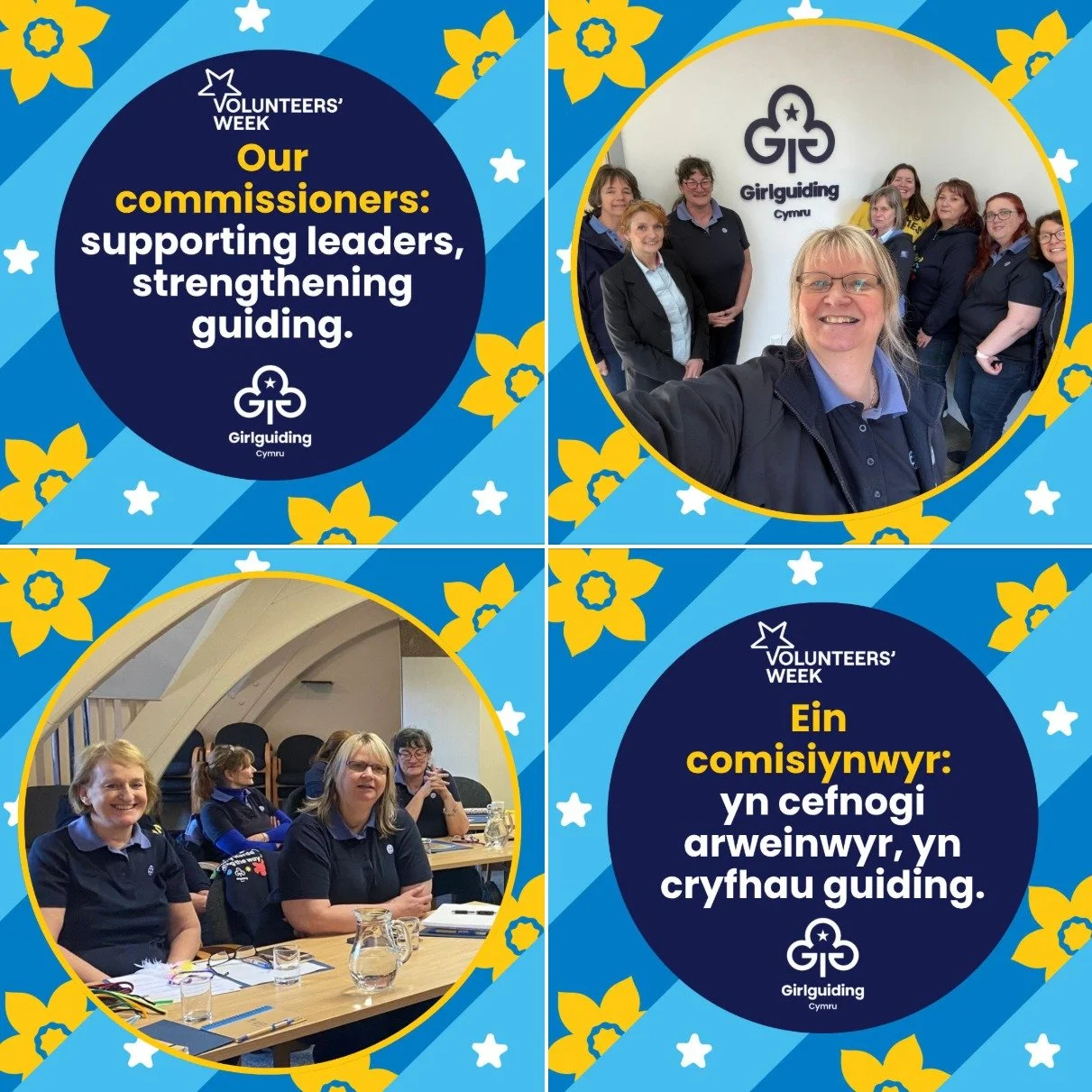 💙 Volunteers' Week 💙
Our commissioners play a vital role in guiding across Cymru. From supporting leaders and volunteers to helping units thrive, they work behind the scenes to ensure girls can enjoy amazing opportunities every week.

This Voluntee
