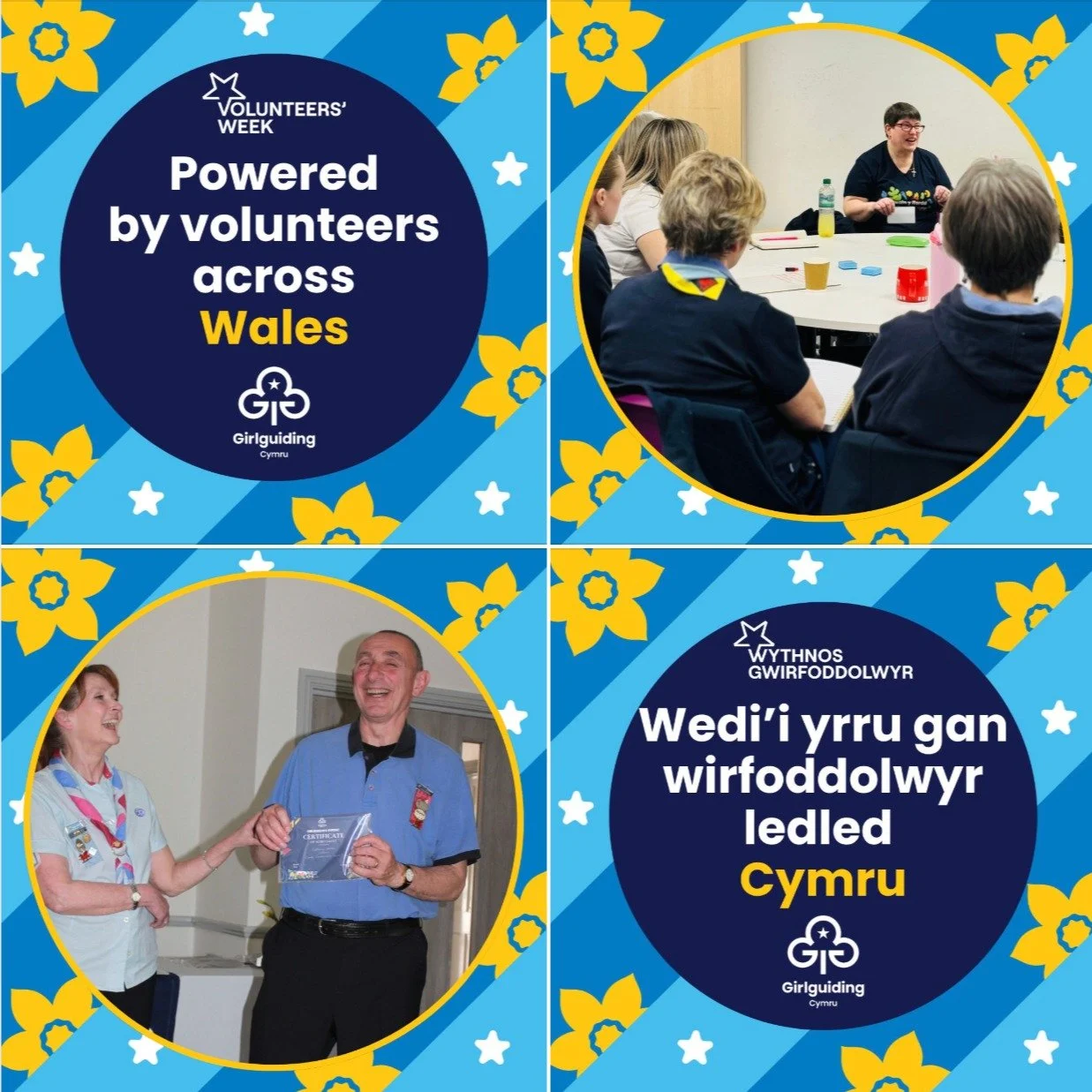 💙 Powered by volunteers across Wales 💙

This Volunteers' Week, we're celebrating the incredible volunteers who help make Girlguiding Cymru possible behind the scenes.

From advisers and trainers to adult volunteers, presidents, treasurers, secretar