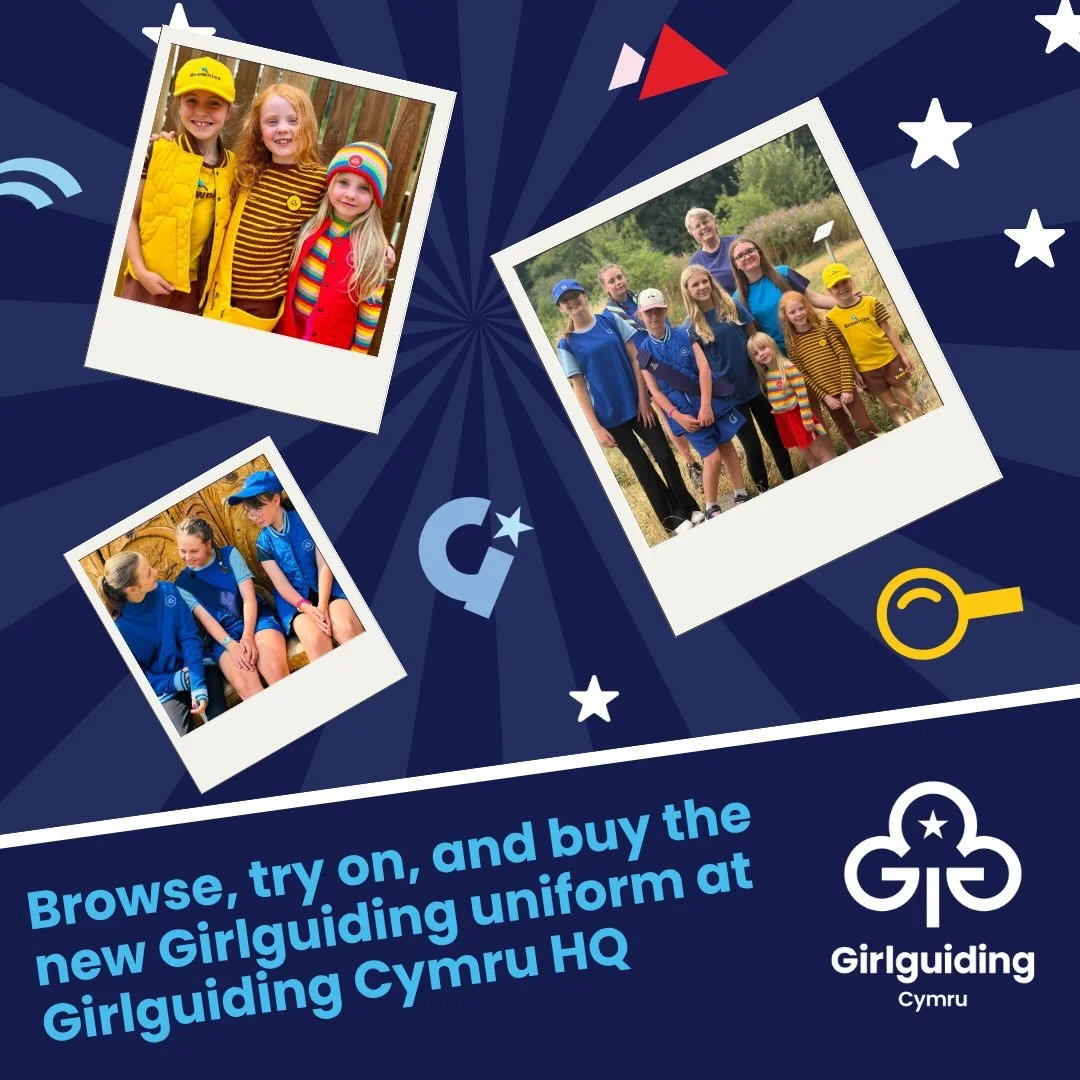 👕Need new Girlguiding uniform? We&rsquo;ve got you covered!

Come along to Girlguiding Cymru HQ to browse, try on and buy the new Girlguiding uniform.

📍 Girlguiding Cymru HQ

🗓 Saturday 15 August
🕥 10.30am&ndash;3.00pm

🗓 Thursday 27 August 202
