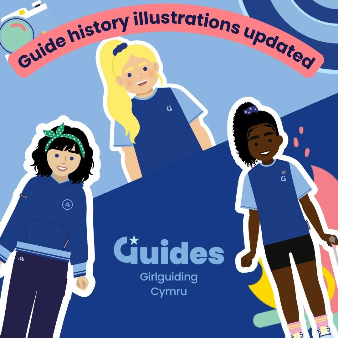 💙 Our brand new Guides character illustrations are now available to download!

Designed to match our existing history characters, these new characters showcase the brand new uniform and the many different ways it can be worn.

We&rsquo;ve also updat