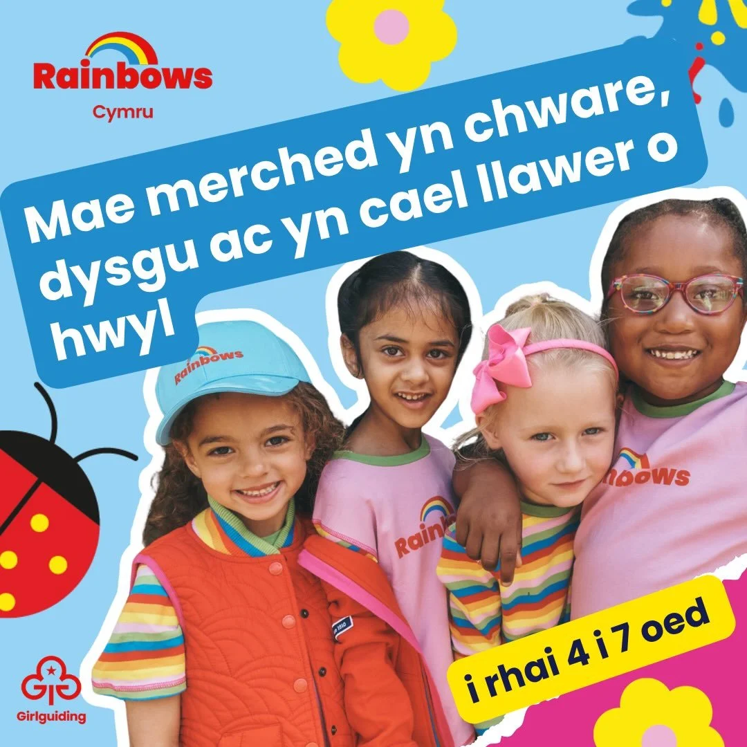 🌈 Mae Rainbows yn ymwneud &acirc; chael hwyl!

I rai 4 i 7 oed 💕

Mae merched yn chwarae, dysgu a chael llwyth o hwyl wrth wneud ffrindiau, rhoi cynnig ar bethau newydd a bod yn nhw eu hunain.

Mae Rainbows yn dod &acirc; merched at ei gilydd i chw