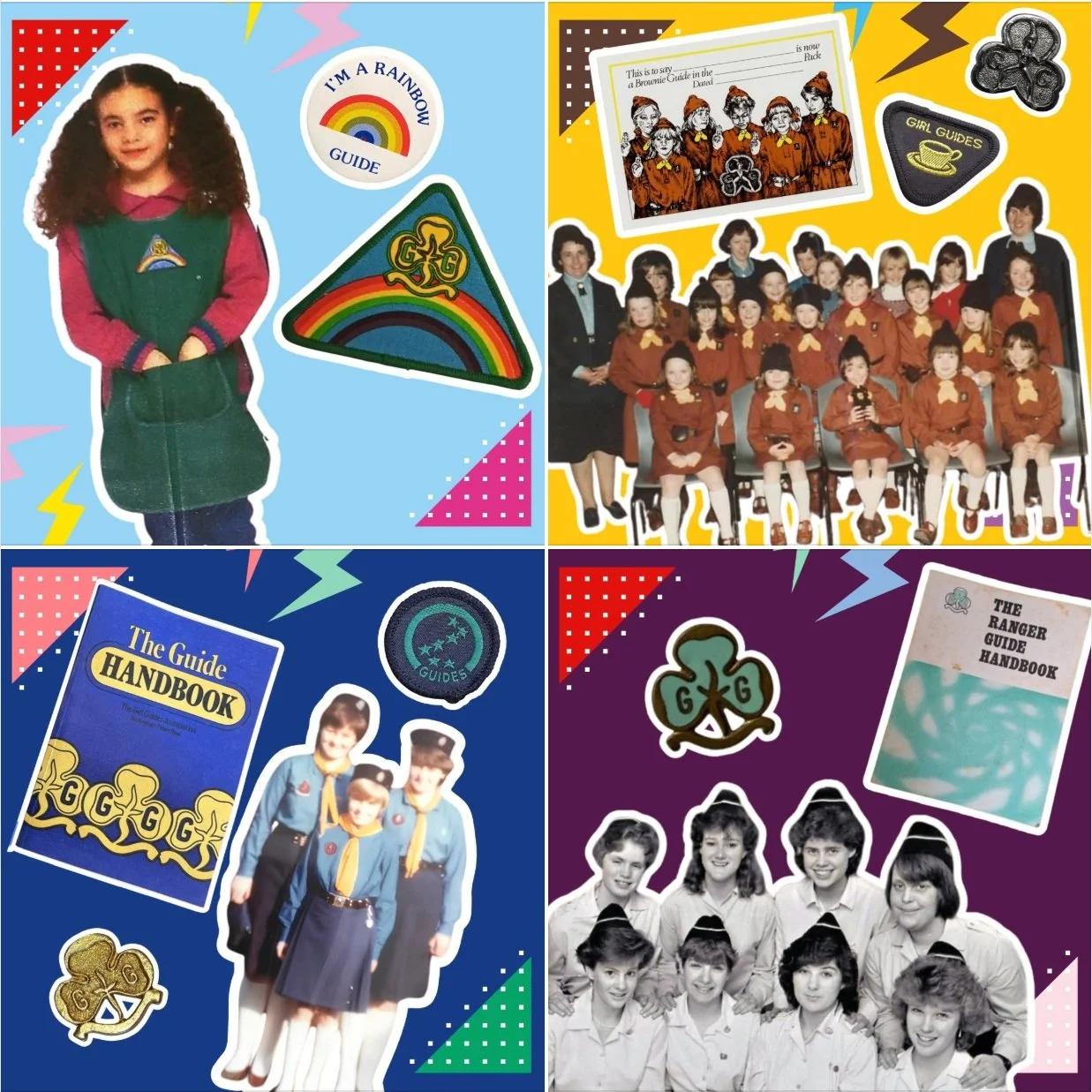✨ What we looked like in the eighties! ✨
The trend has reached Girlguiding Cymru!

💙💚 We&rsquo;re taking a trip back in time with four photos showing what our sections looked like in the 1980s &mdash; Rainbows, Brownies, Guides and Rangers! ❤️💛🩵?