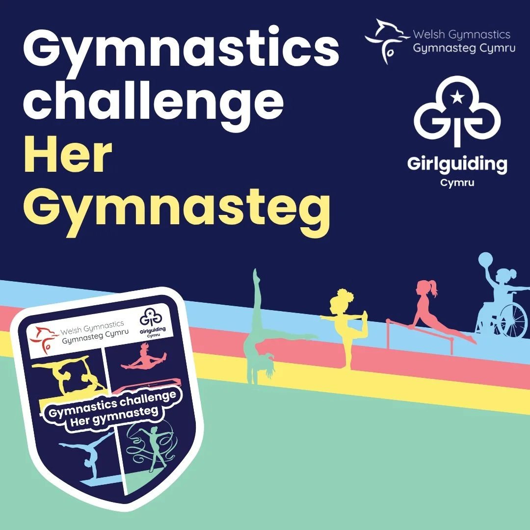 🤸&zwj;♀️ Our Gymnastics Challenge has officially launched! 🤸&zwj;♀️

We're beyond excited to launch the brand-new Girlguiding Cymru Gymnastics Challenge, created in partnership with @welshgymnastics 💜 Learn more: https://girlguidingcymru.org.uk/gy