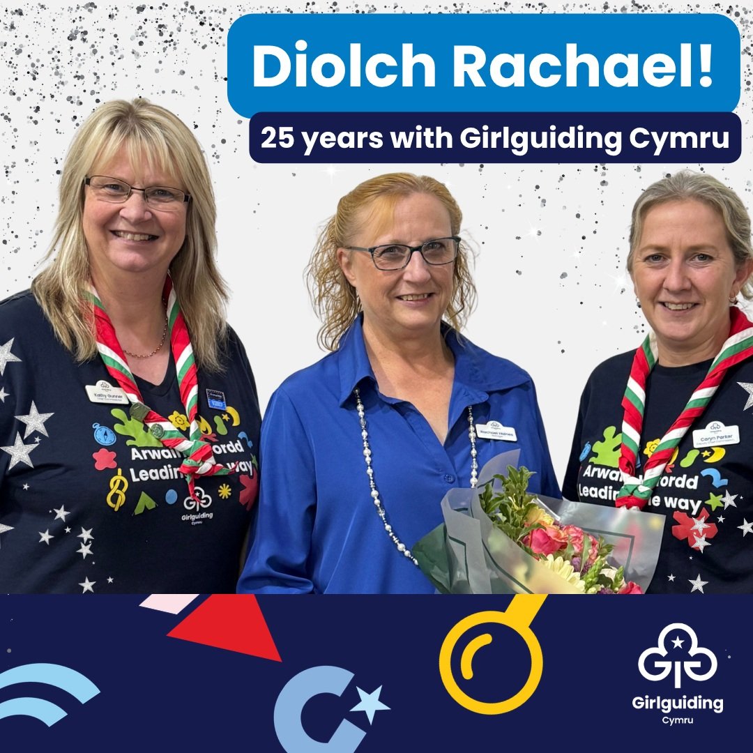 🩶 This weekend we celebrated something really special! 25 years of Rachael working for Girlguiding Cymru &ndash; her silver anniversary!

Rachael joined us on 10th September 2001, and for 25 years she's given so much to Girlguiding Cymru, including 