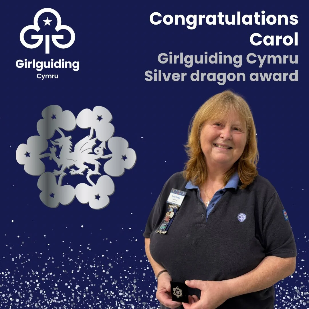 🩶Congratulations to Carol Foster, our Girlguiding Cymru International Adviser, on being awarded the Girlguiding Cymru Silver Dragon Award on Sunday 20 September 2026. 

This recognises Carol&rsquo;s dedication to international guiding over the past 