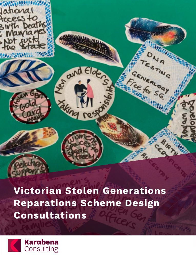 Victorian Stolen Generations Reparations Scheme Design Consultations