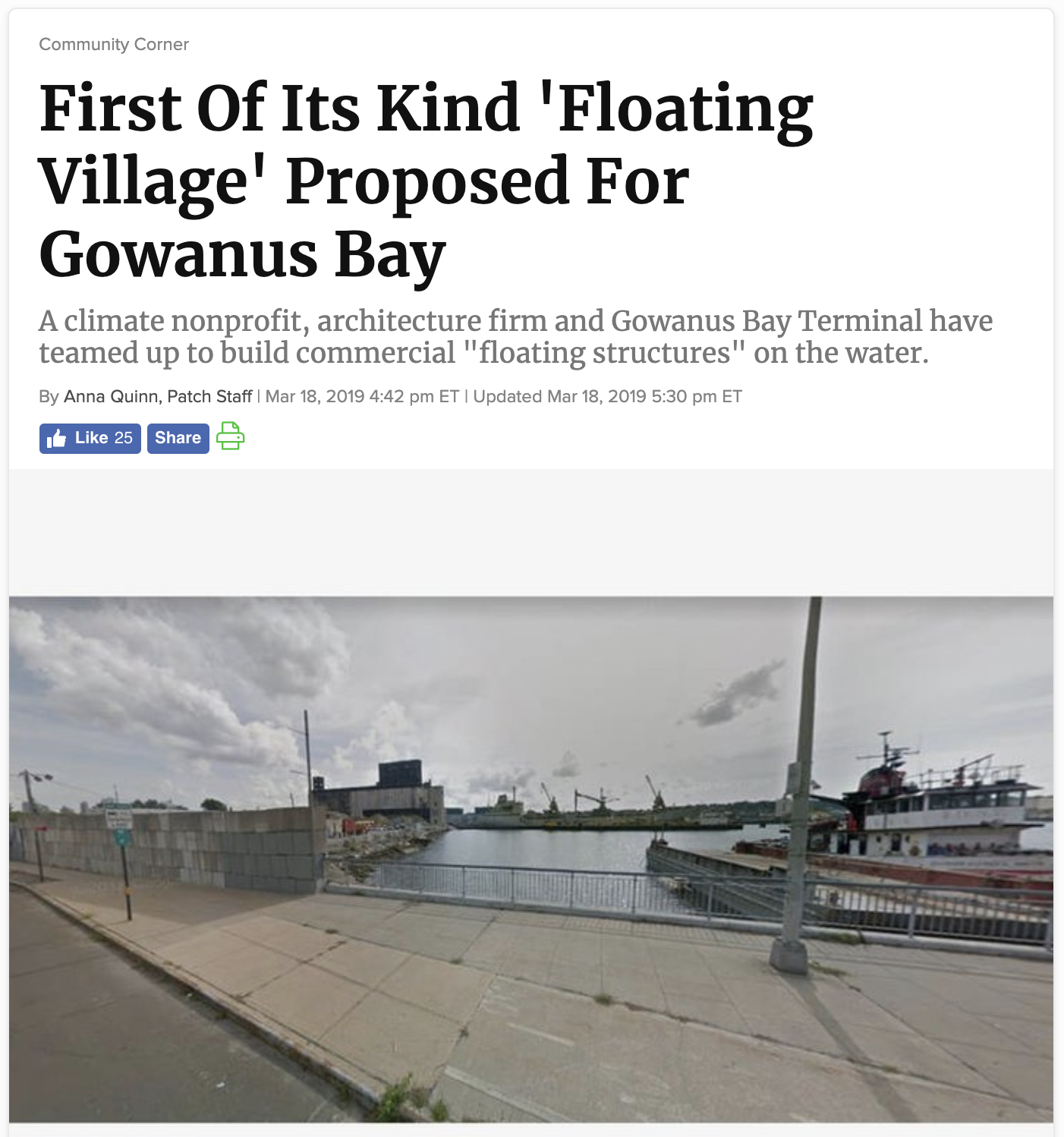 Patch: "A new proposal from a climate nonprofit and local designers goes a step further than just bringing development to Brooklyn's waterfront."
