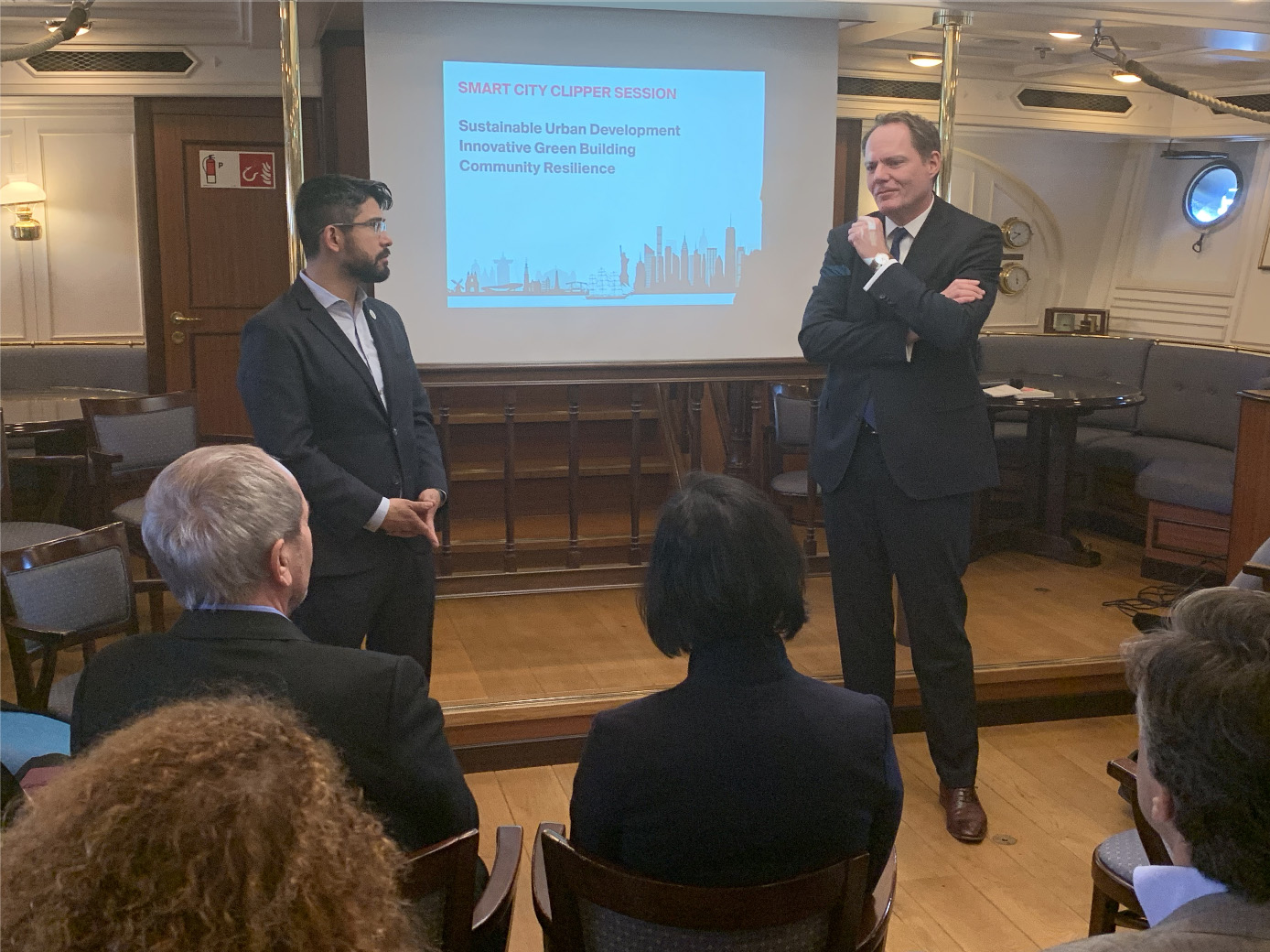 Brooklyn City Council Member Carlos Menchaca and Vice-mayor of Amsterdam Udo Kock.