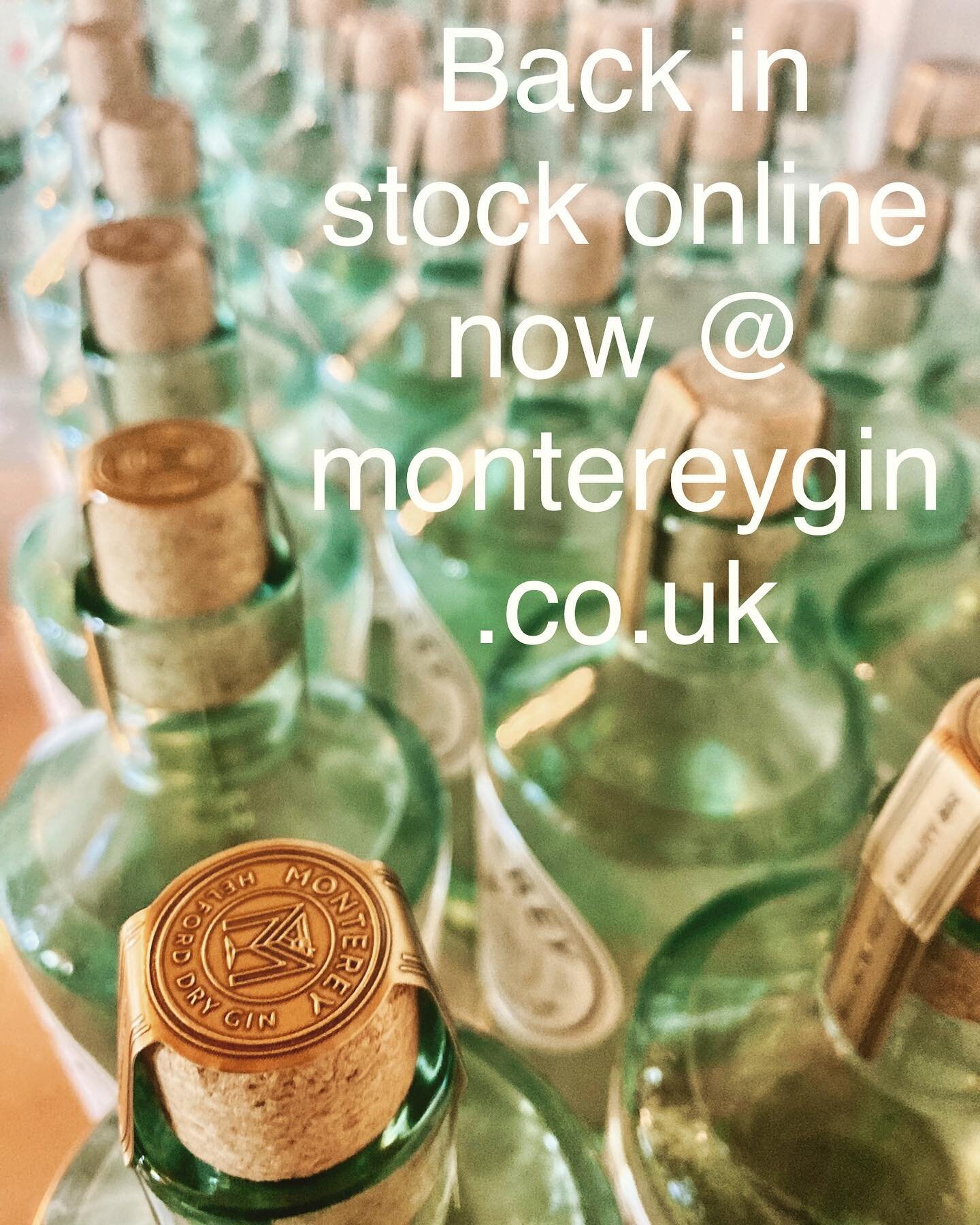 Our online store at www.montereygin.co.uk is back up and running &pound;35 per bottle plus deliver #stock #monty #gin #online #cornish #delivery #gindelivery #helfordriver #yummy #delicious #helfordgin #pop