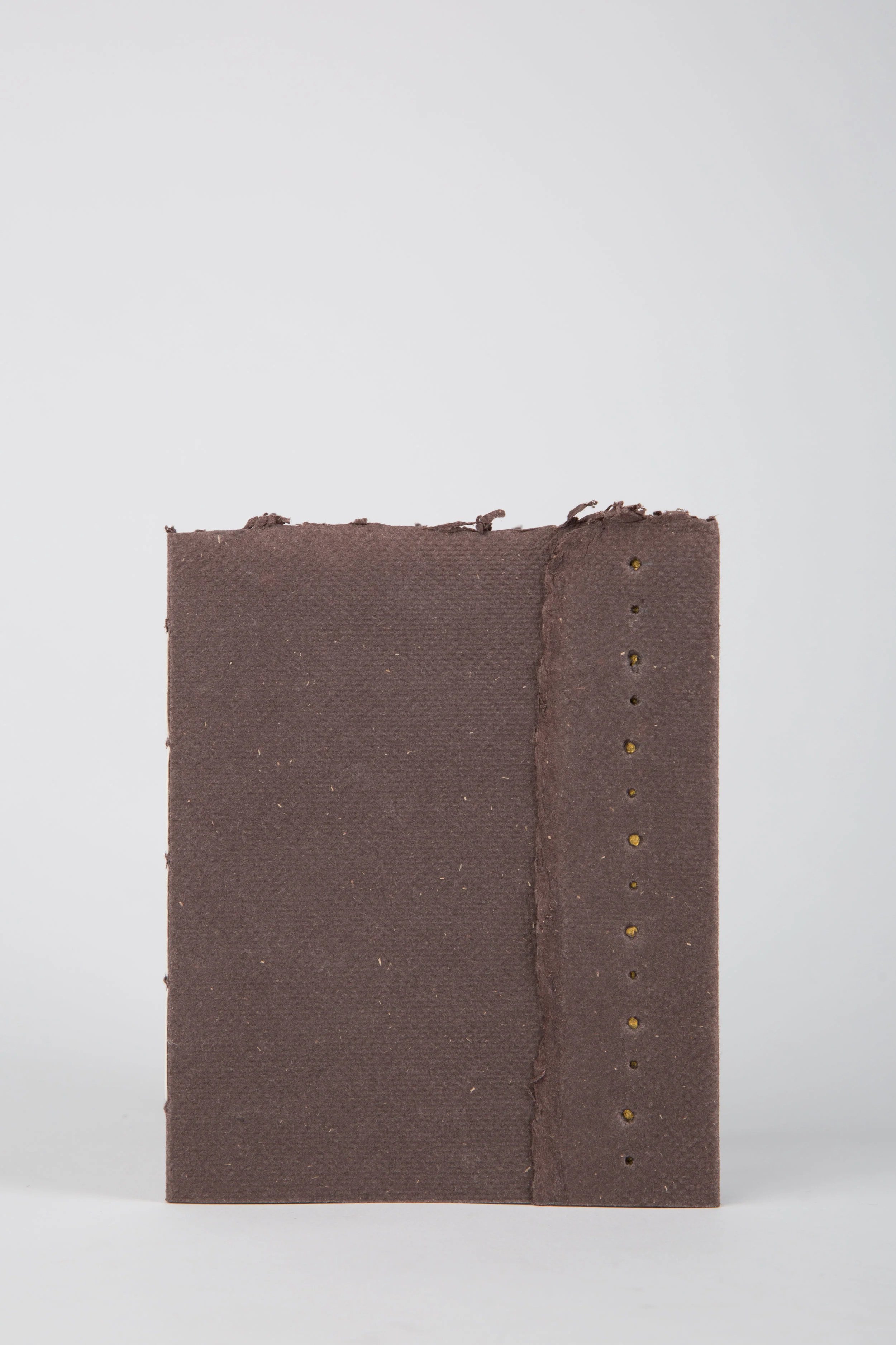 Designer Stationery. Pamphlet journal with deckle edge covers. Handmade paper covers. Exposed sewing.