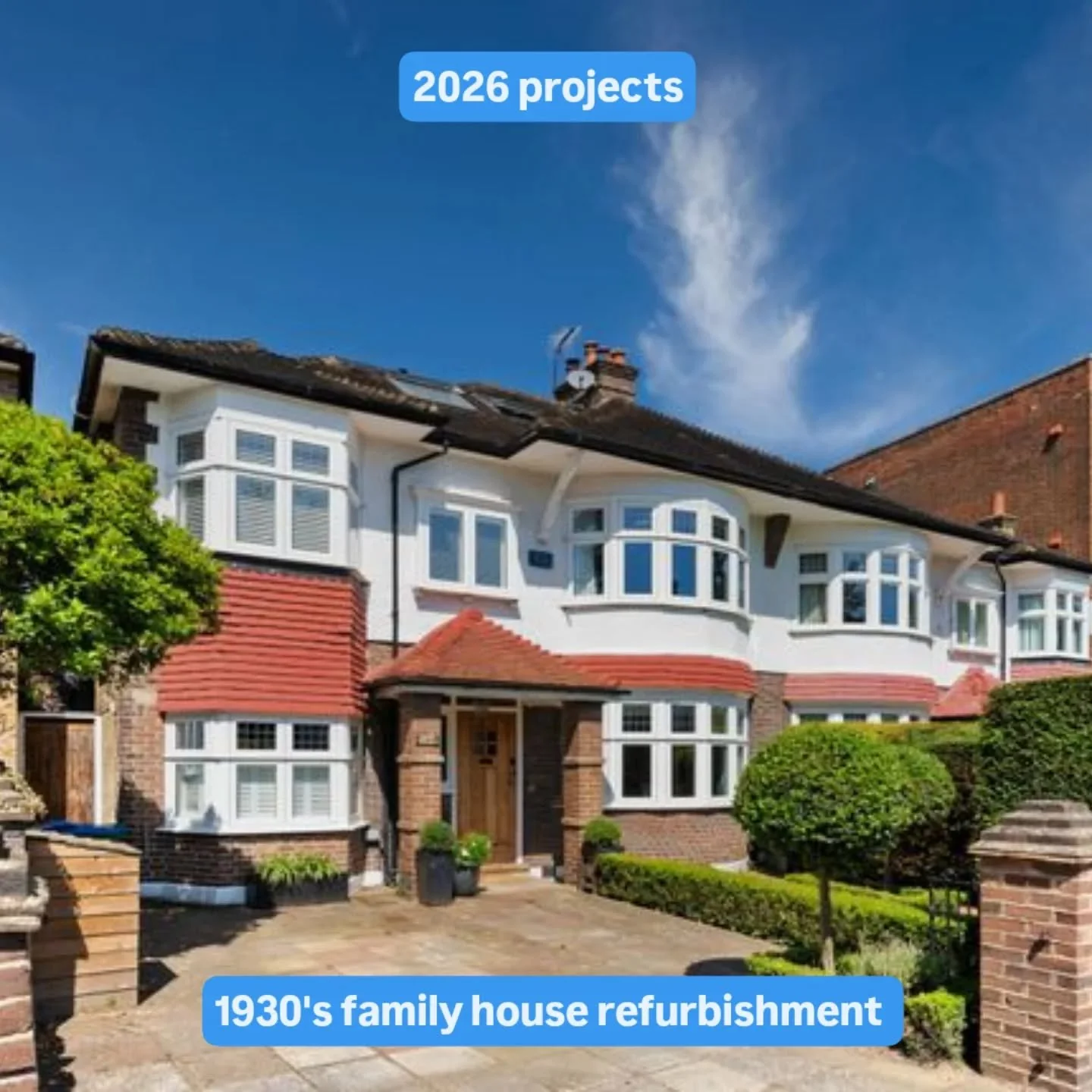 I'm looking forward to transforming this ground floor into a modern living  space for kids and adult relaxation, new kitchen and utility room, new home office, more storage, more space, more light, more colour!

#londoninteriordesigner #futureproof #