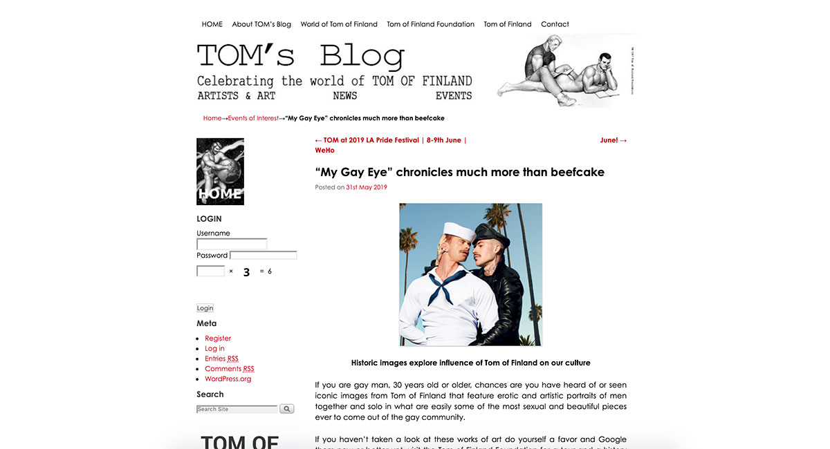„MY GAY EYE“ CHRONICLES MUCH MORE THAN BEEFCAKE 