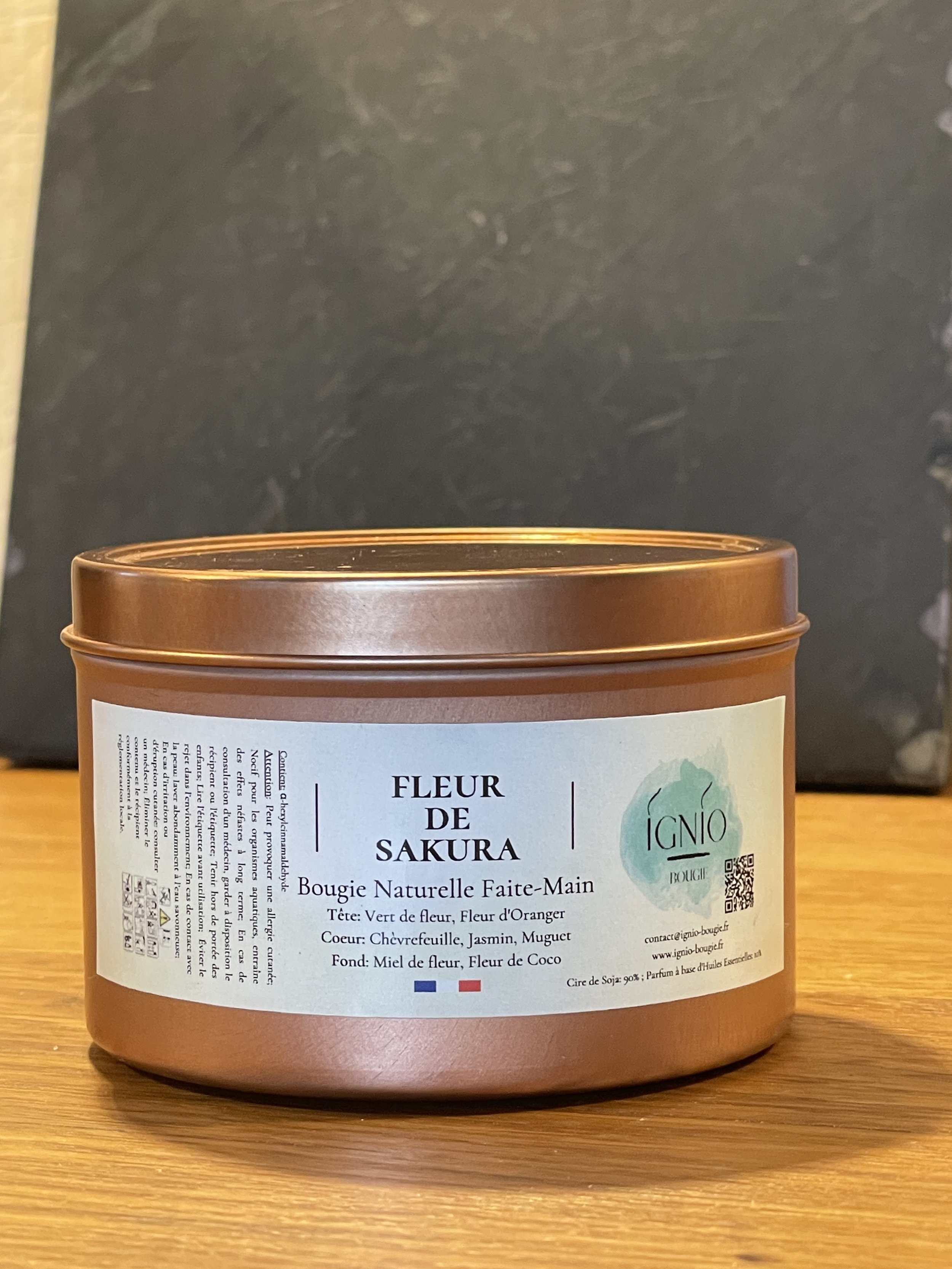 Bougie Ignio bio Fleur de Sakura de My Byzance