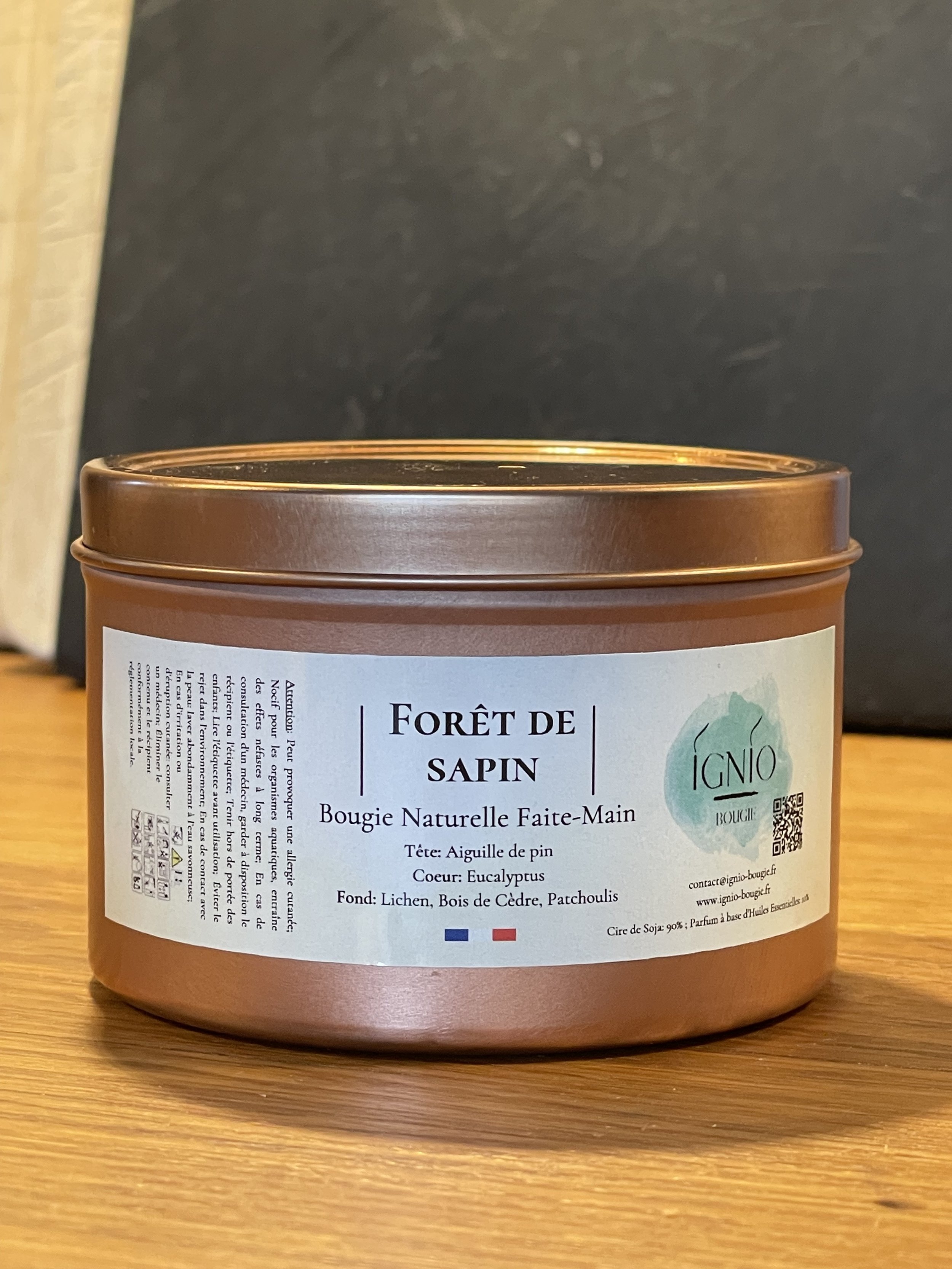 Bougie Ignio bio Forêt de Sapin de My Byzance
