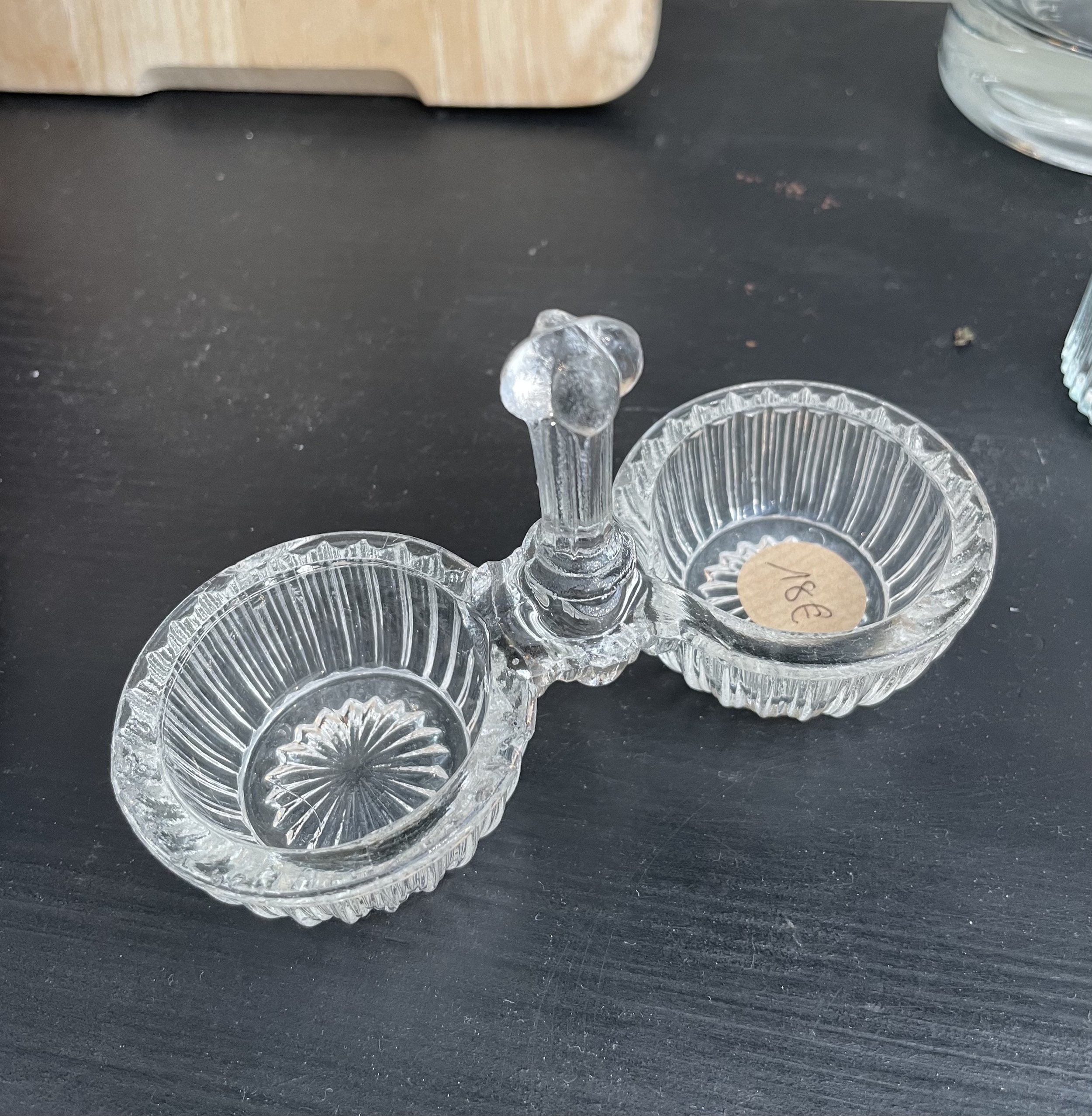 Salière poivrière de table avec prise centrale en verre De My Byzance Broc