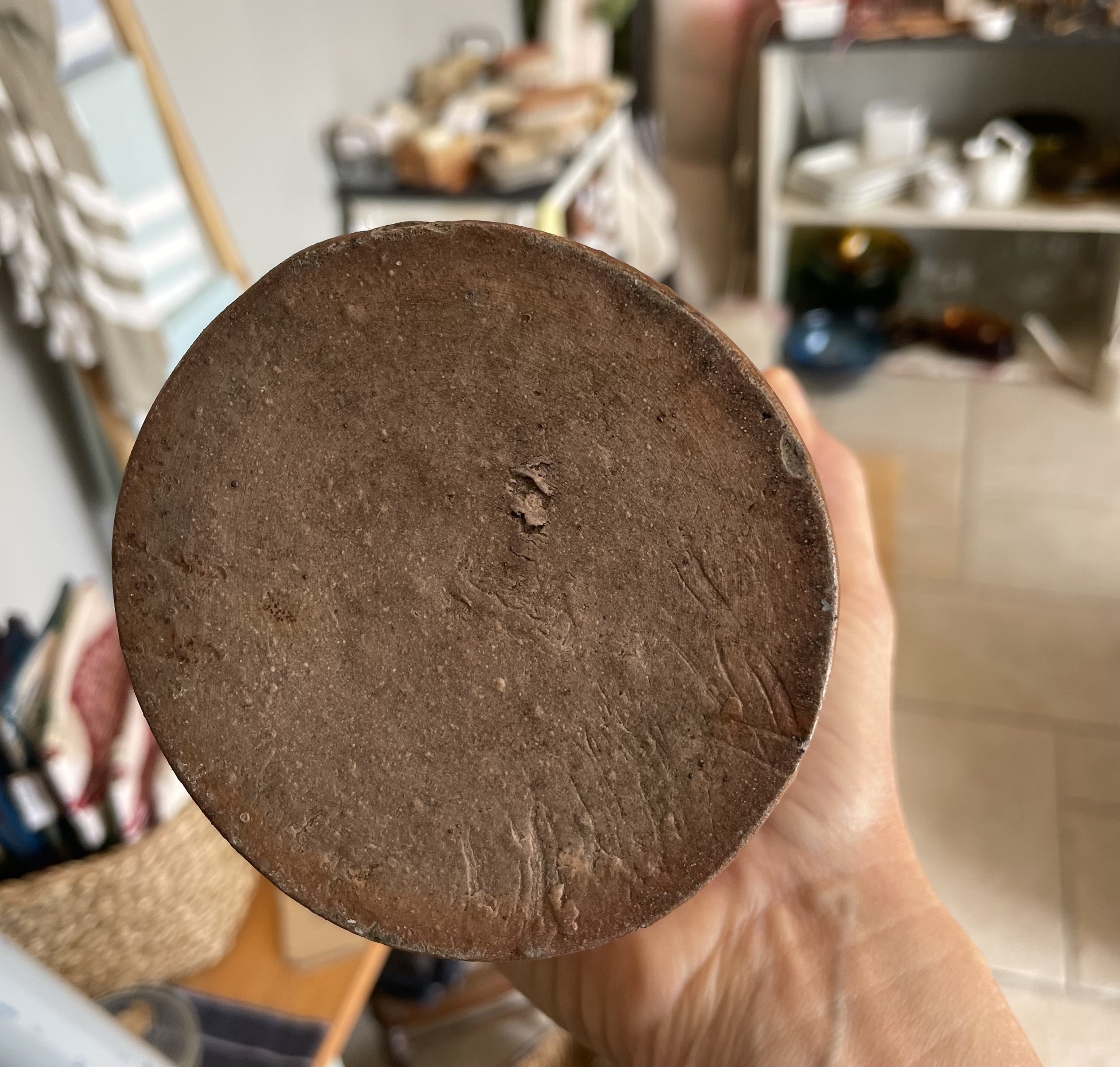 Bouteille à liqueur en grès taupe ancienne De My Byzance Broc