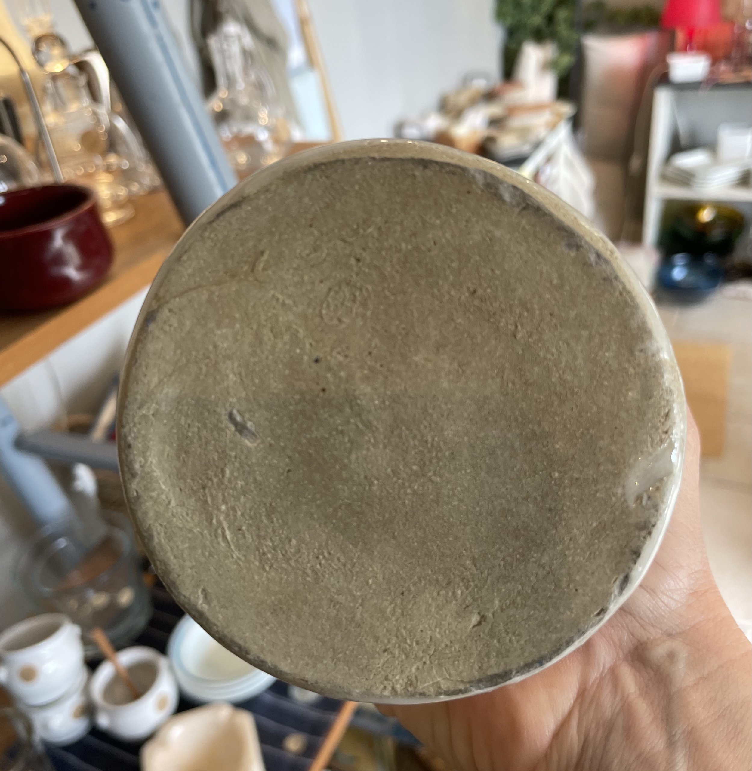 Bouteille à liqueur ancienne en grès gris clair De My Byzance Broc