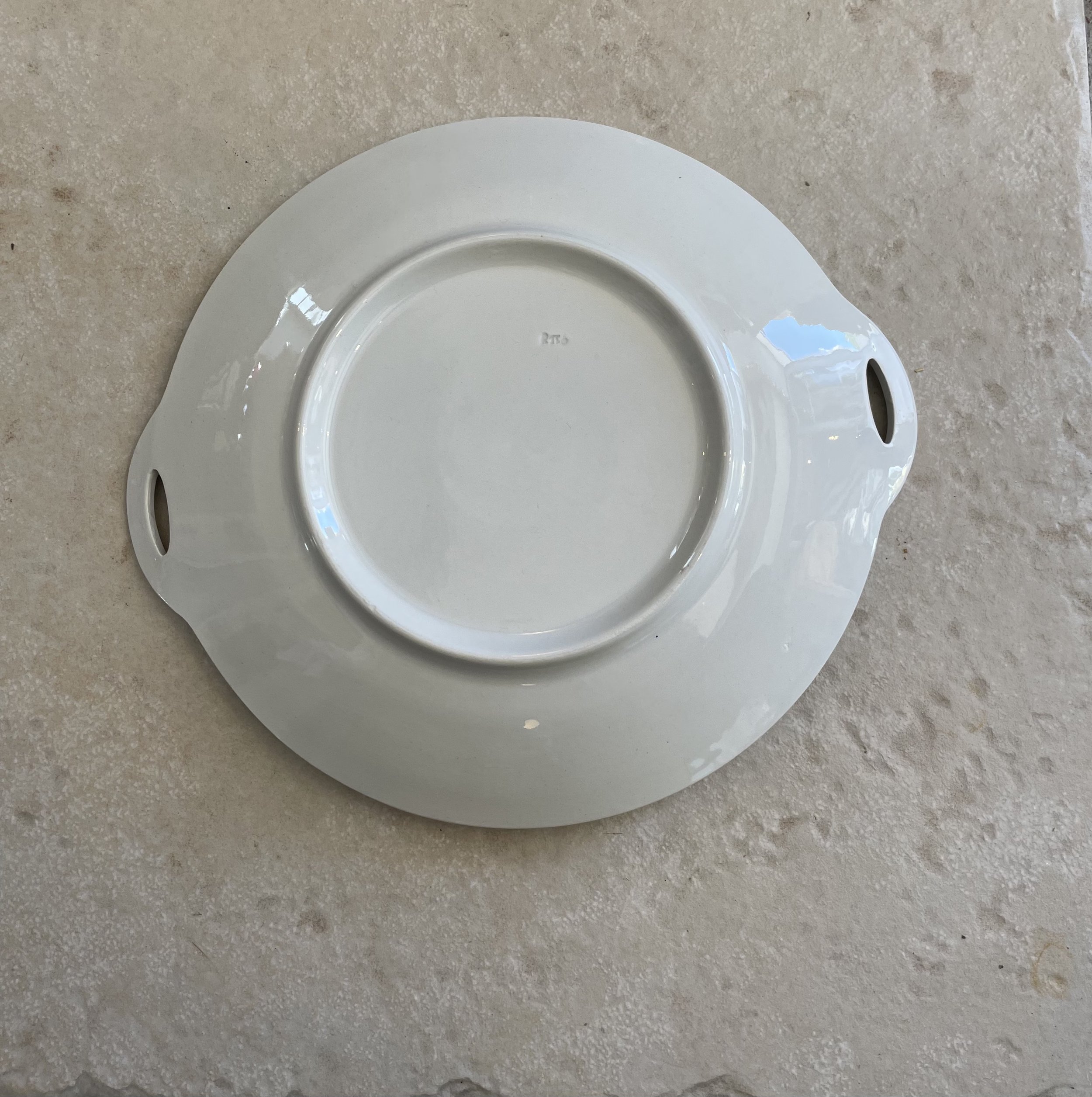 Plat à gâteau rond croix rouges et vertes D27 cm De My Byzance Broc
