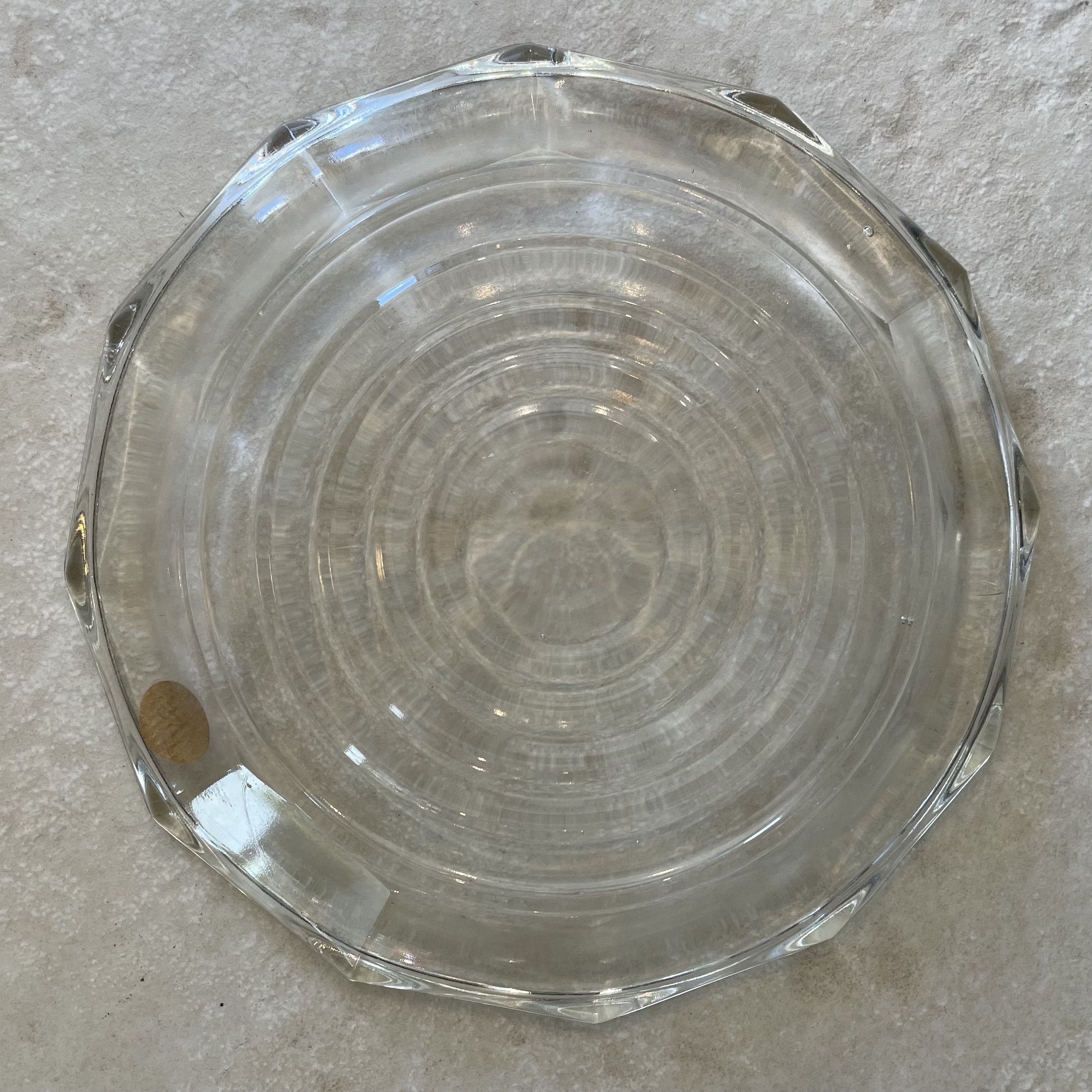 Petit plat rond en verre transparent épais D23 cm De My Byzance Broc