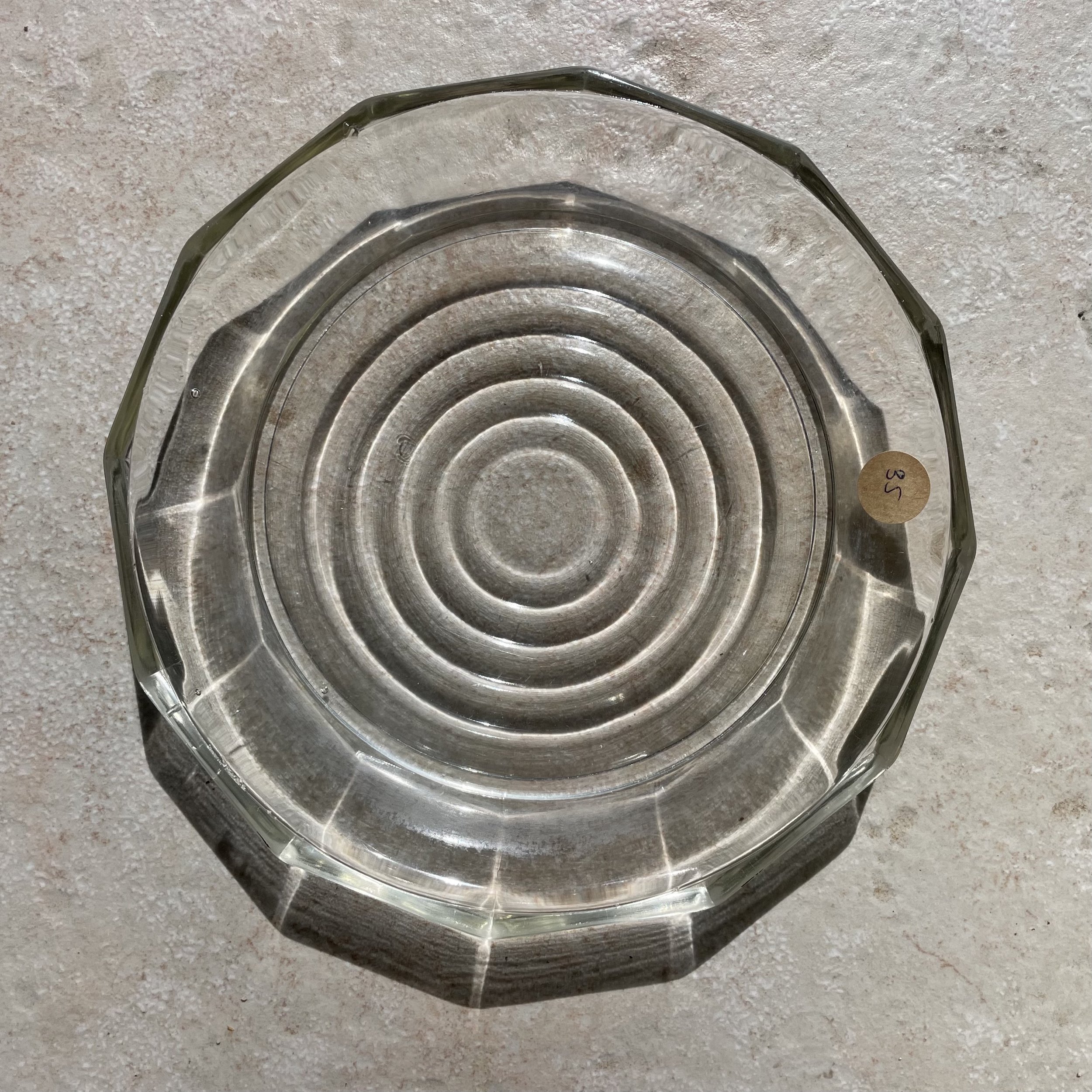 Petit plat rond en verre transparent épais D23 cm De My Byzance Broc