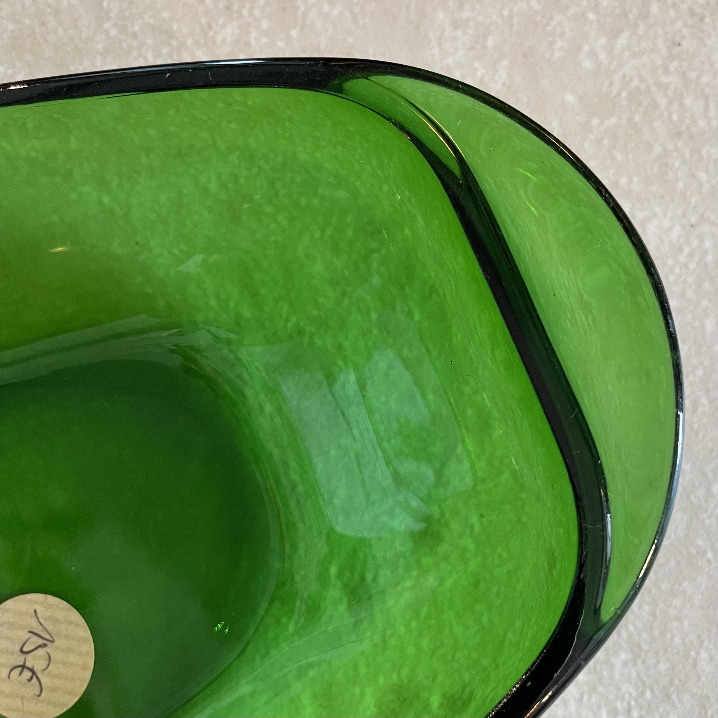 Ravier oval avec prise en verre vert de 23 cm De My Byzance Broc