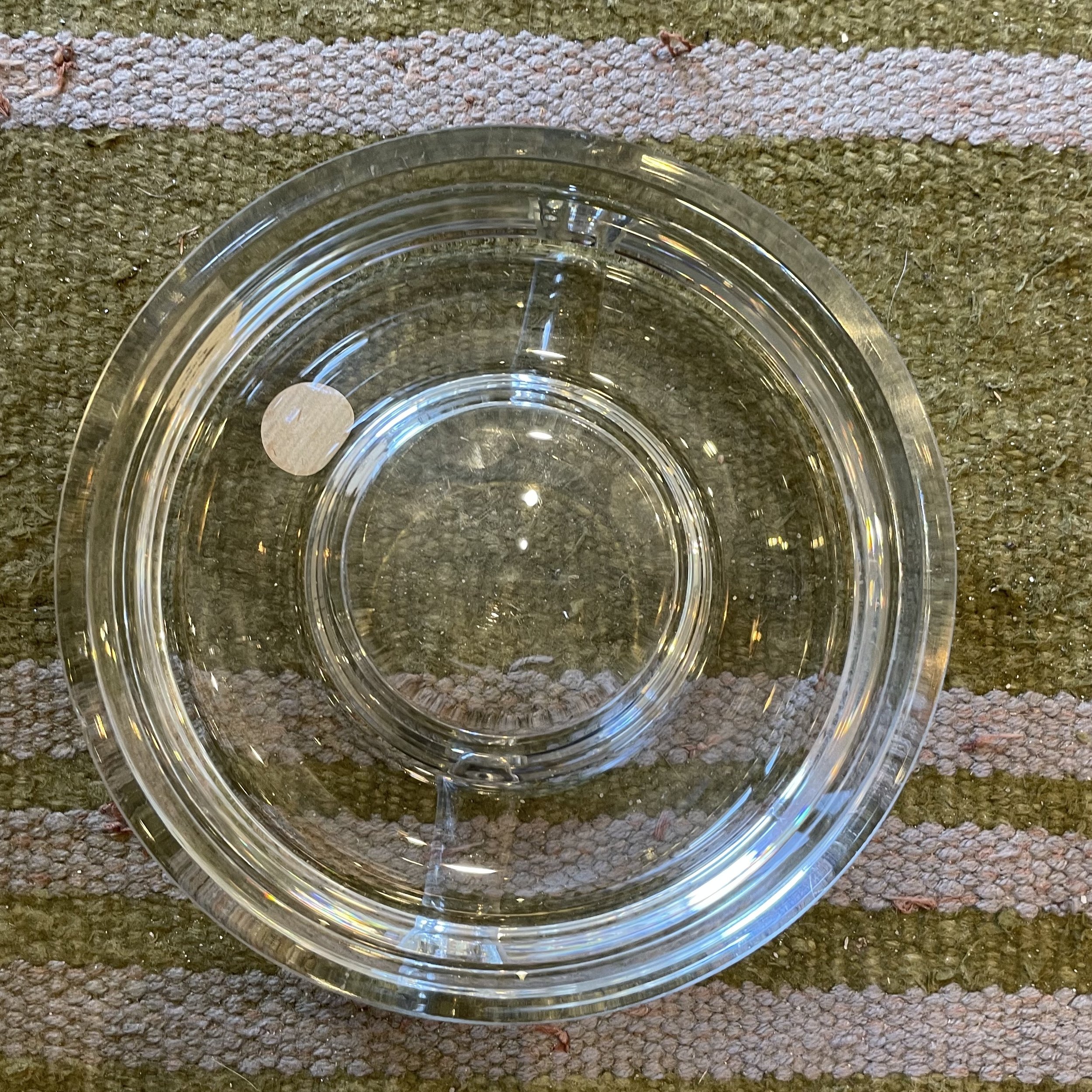 Cendrier en verre transparent rond De My Byzance Broc