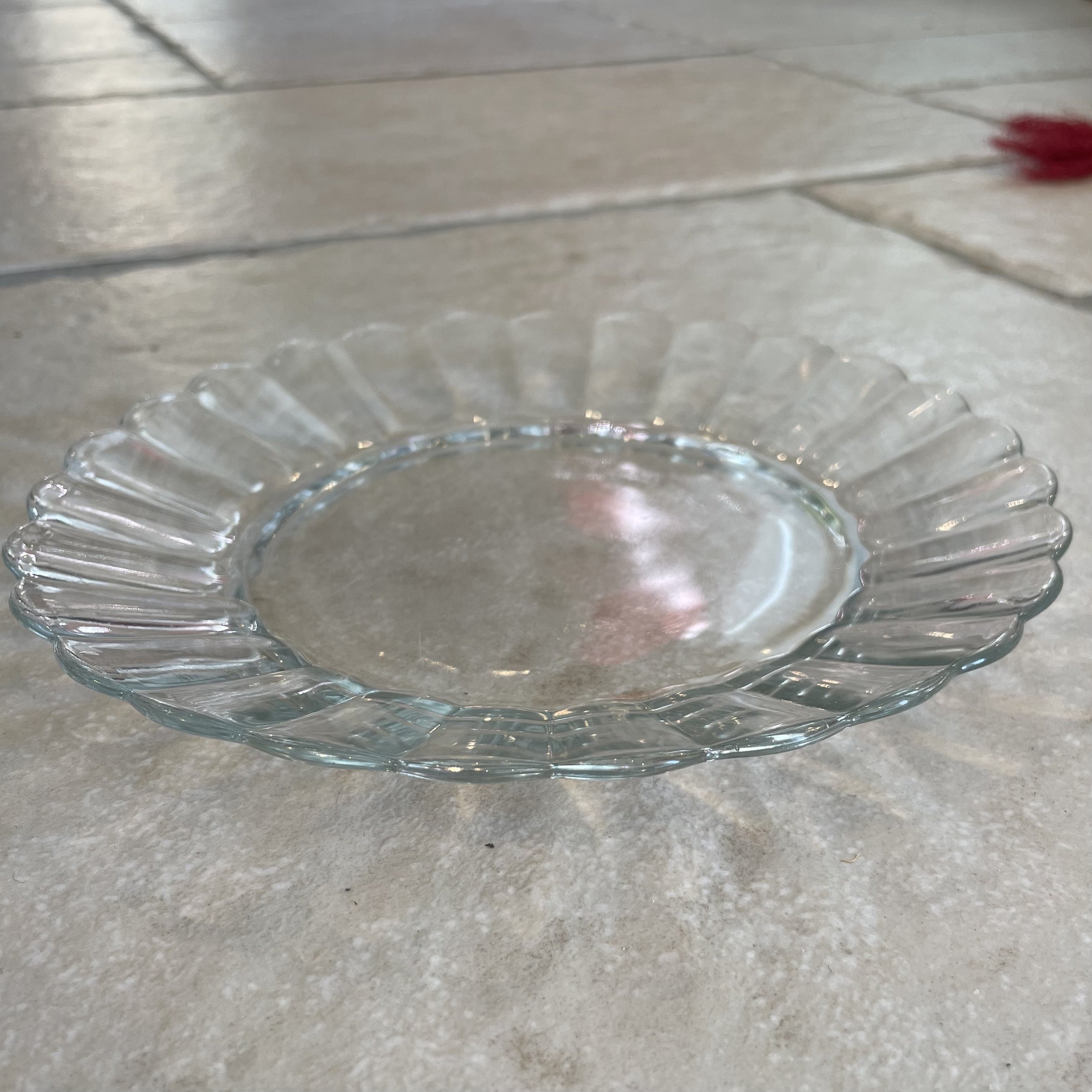 Série de 6 assiettes à dessert transparentes fleurs De My Byzance Broc
