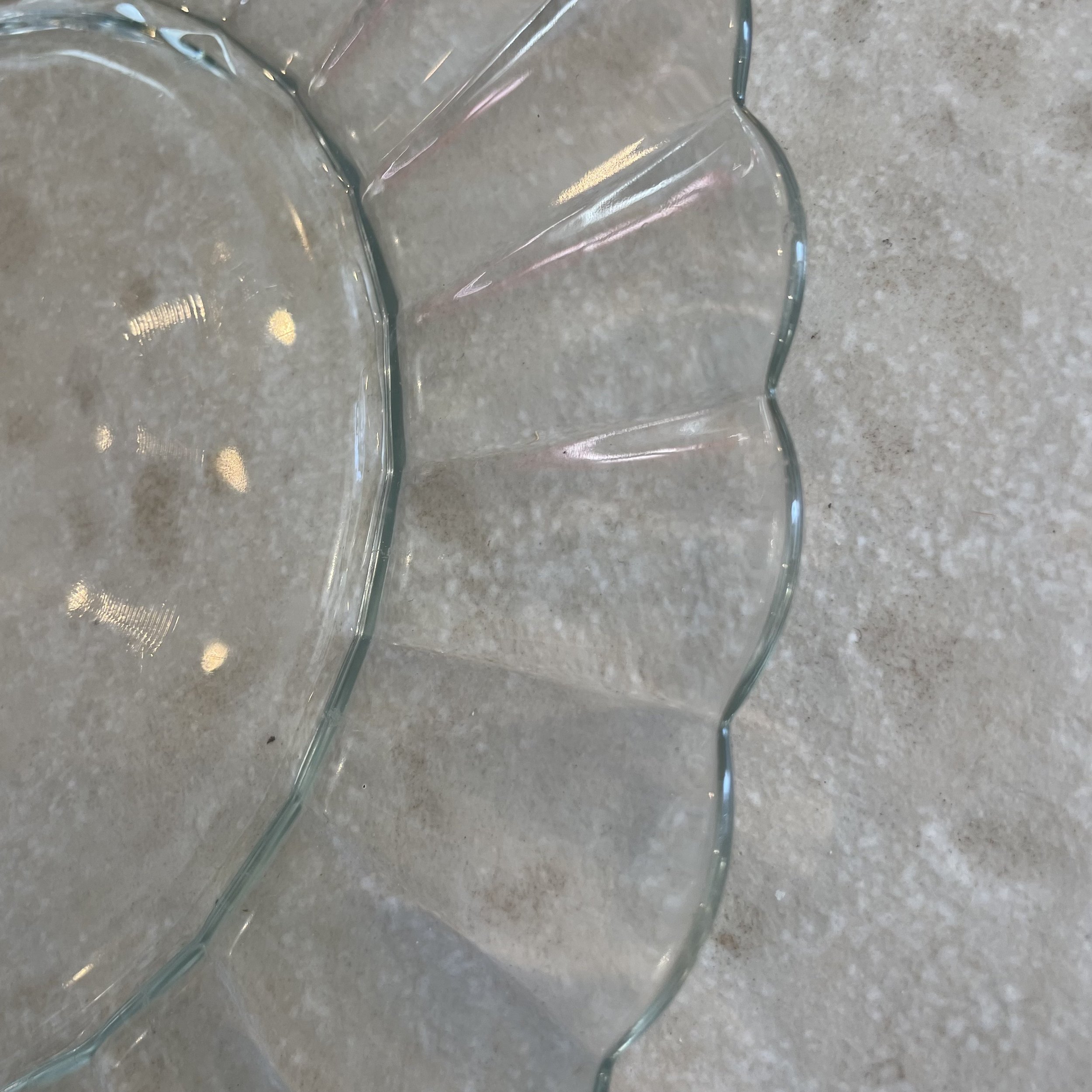 Plat à gâteaux rond transparent fleurs De My Byzance Broc